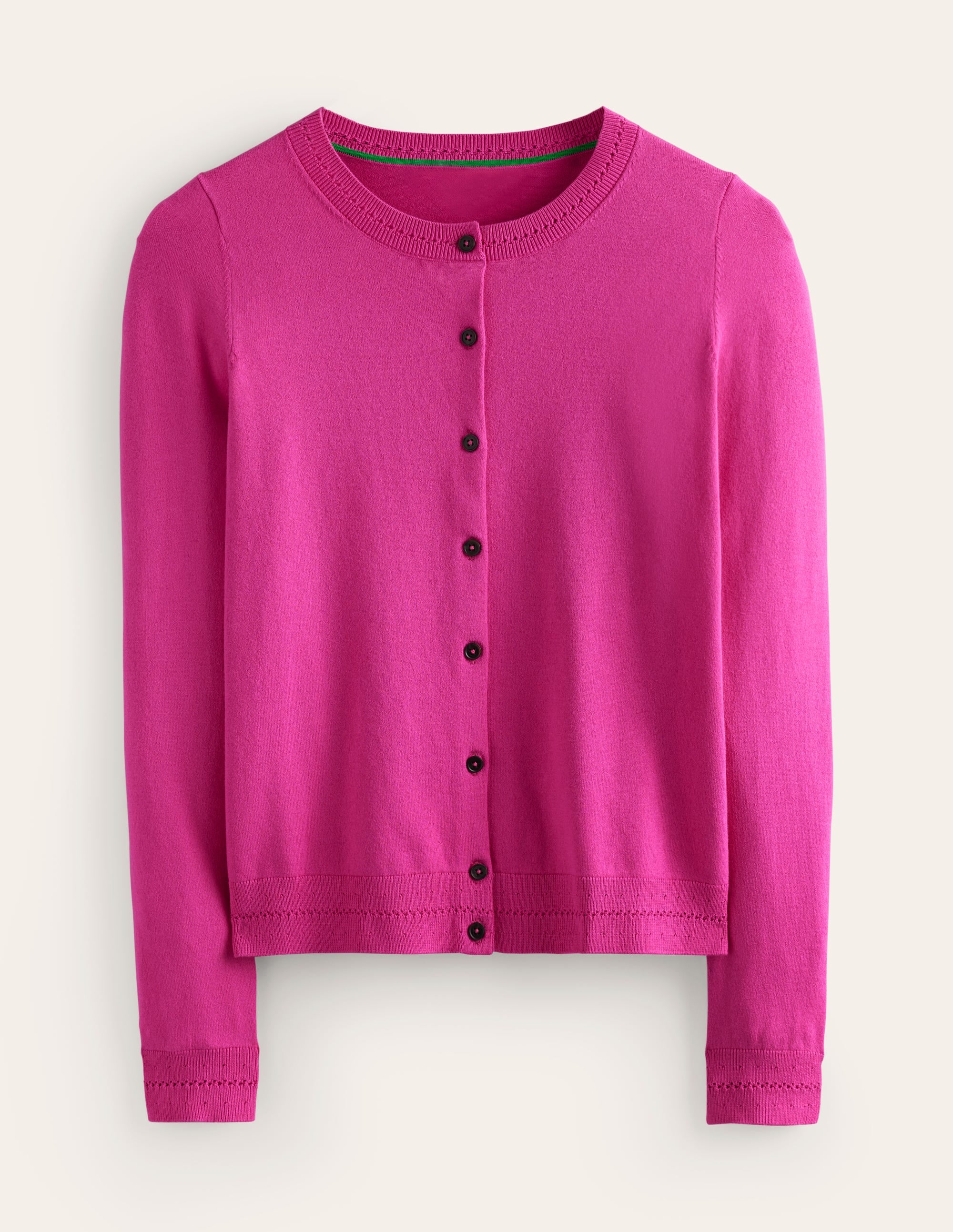 Cardigan Catriona en coton-Rose violette - Image 6