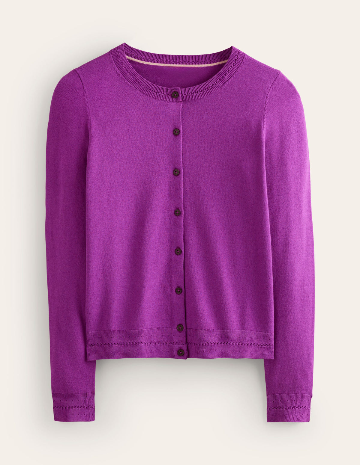 Catriona Cardigan aus Baumwolle-Edelsteinviolett - Image 5