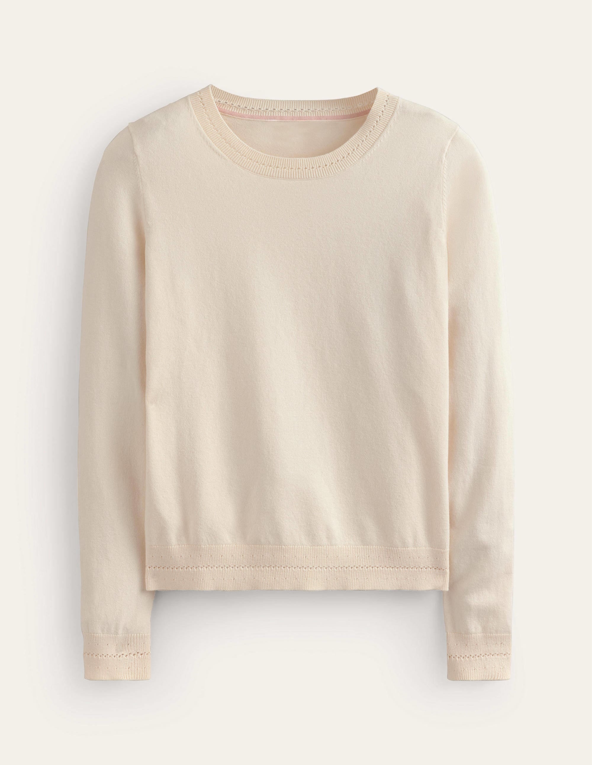 Catriona Pullover aus Baumwolle mit Rundhalsausschnitt-Warmes Naturweiß - Image 5