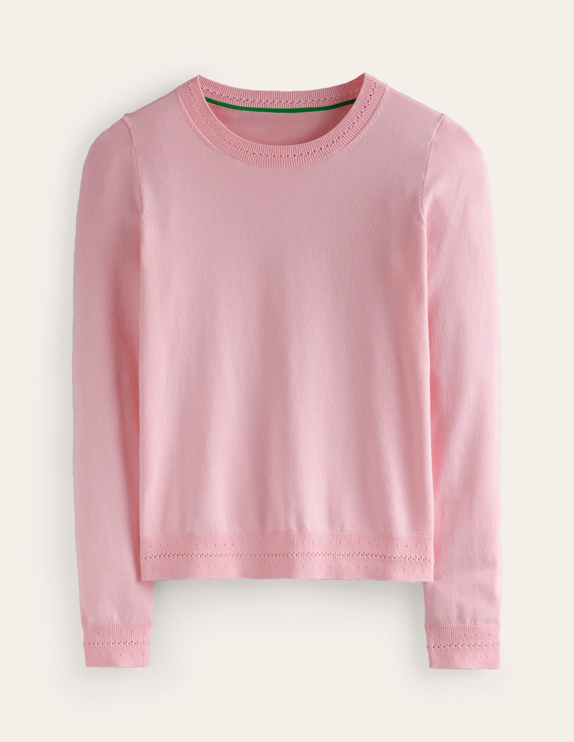 Pull Catriona col rond en coton-Orchideenrosa - Image 5