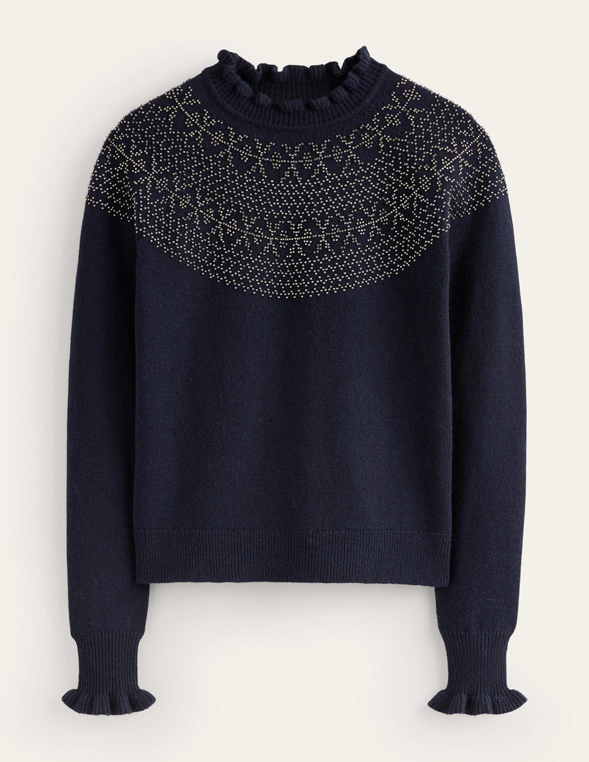 Verzierter Pullover mit Passe-Marineblau - Image 6