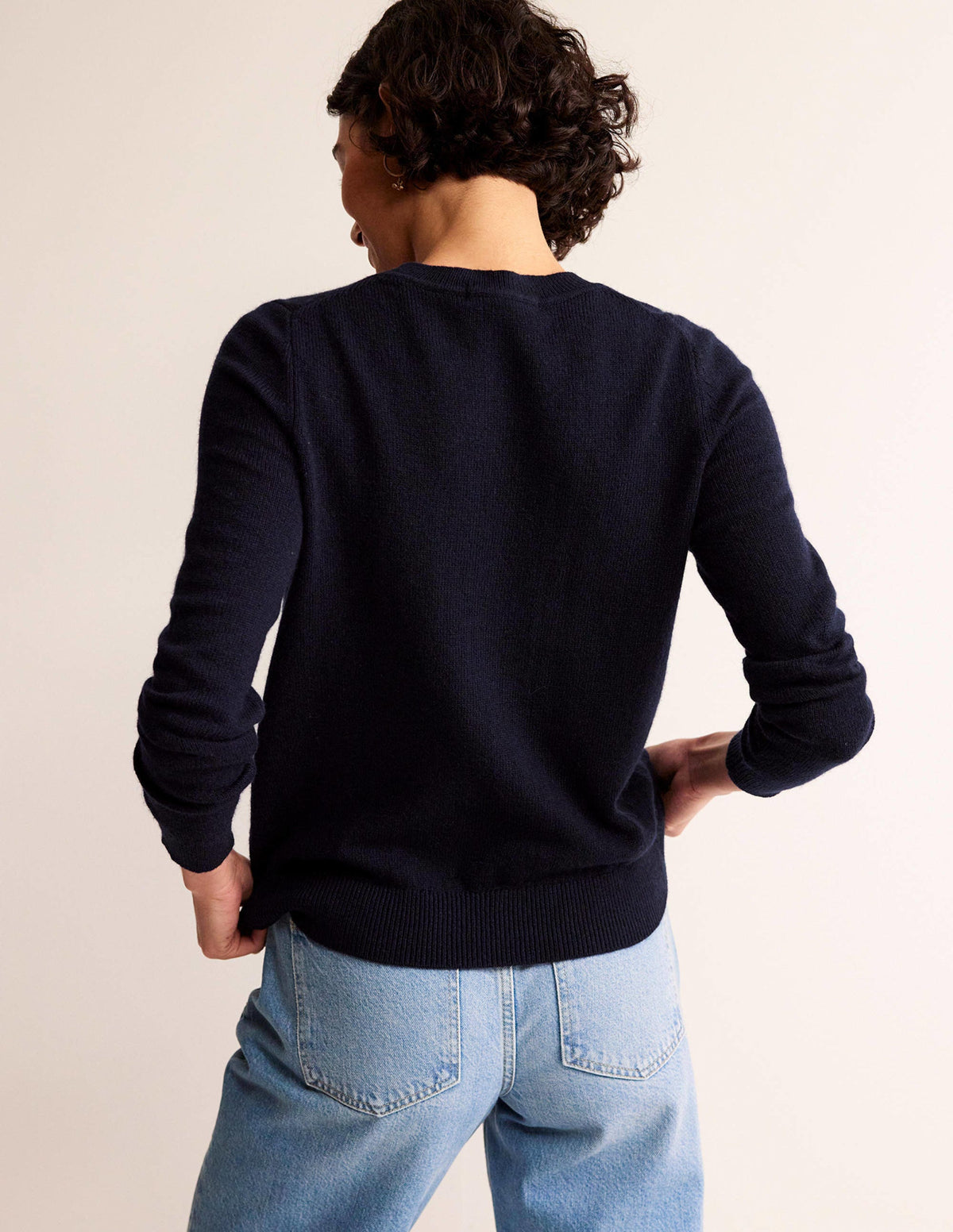 Festlicher Pullover mit Stickerei-Marineblau, Stuff It - Image 3