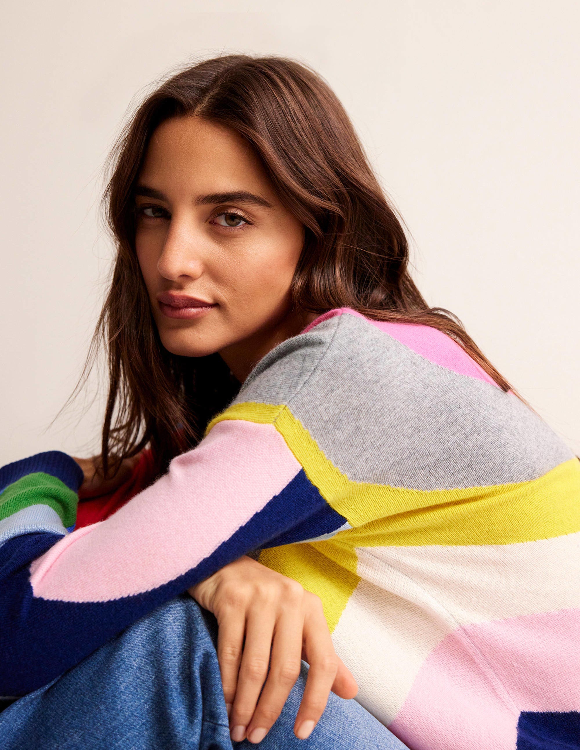 Pull Lydia en cachemire-Bunt Wirbel - Image 1