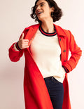 Cecily Pullover mit Knöpfen am Rücken-Warmes Naturweiß, Markenstreifen