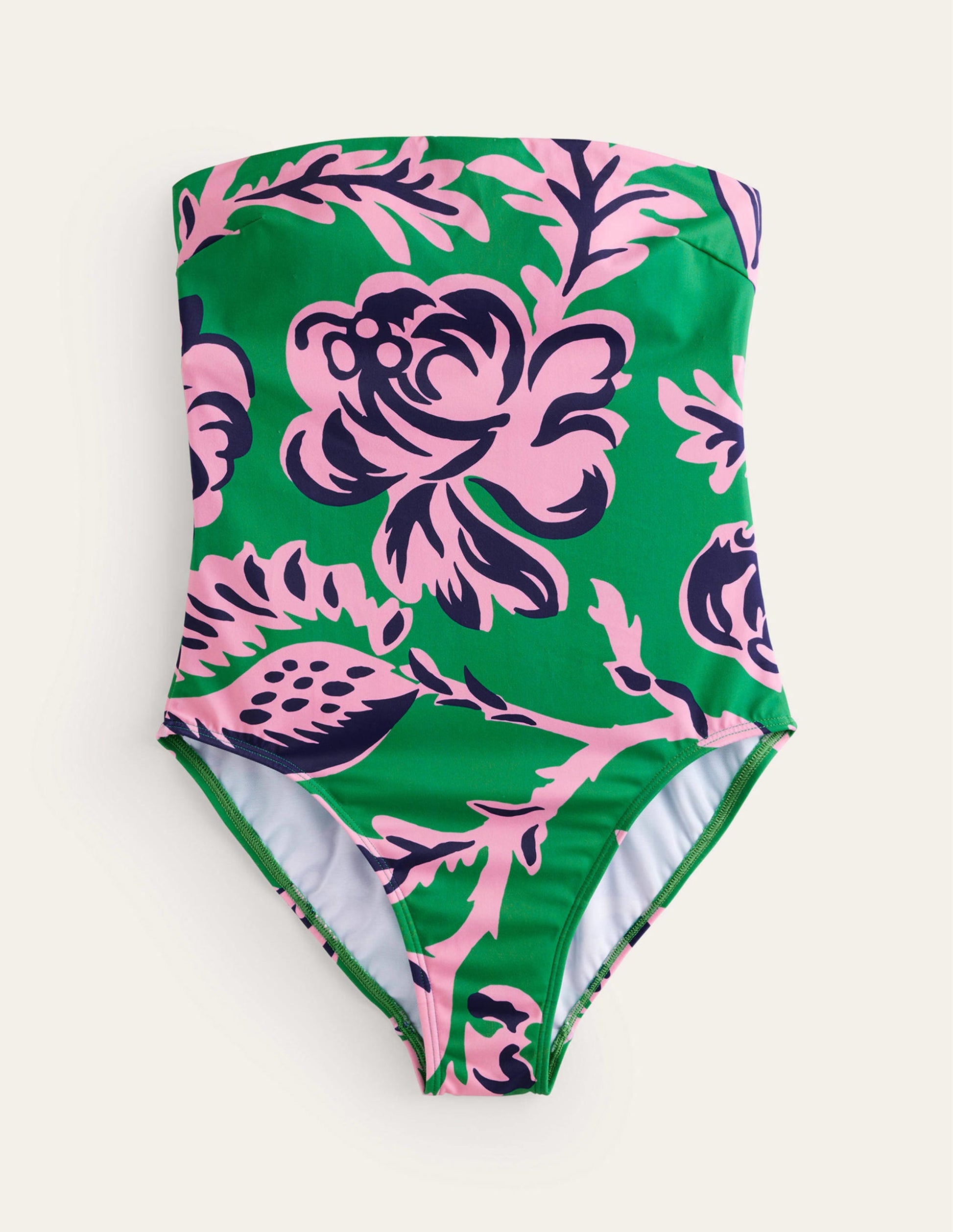 Maillot de bain bandeau gainant-Grünes Tamburin, Blushrosa-5