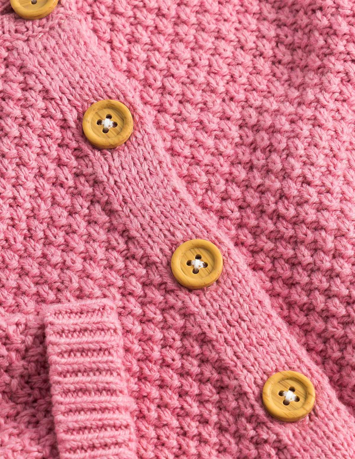 Dicker strukturierter Cardigan-Mandelblütenrosa Meliert - Image 3