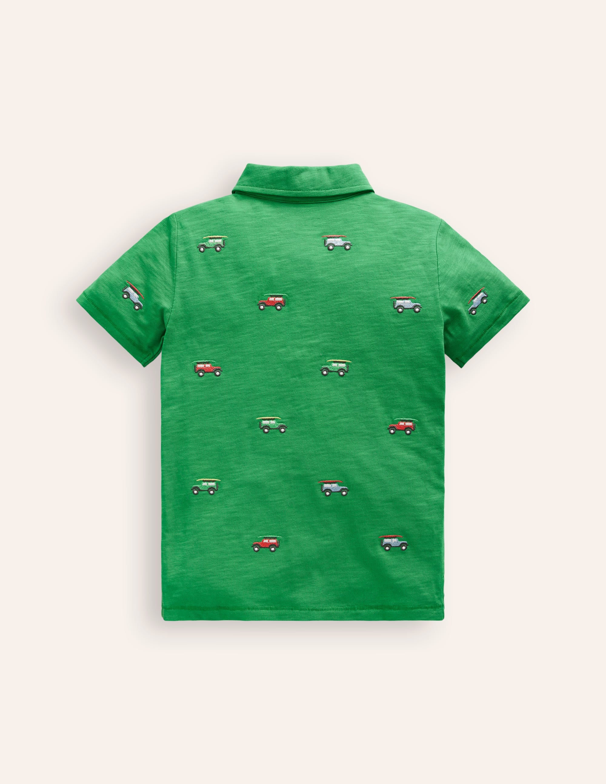 Polo flammé et brodé-Jeep vert trèfle - Image 2
