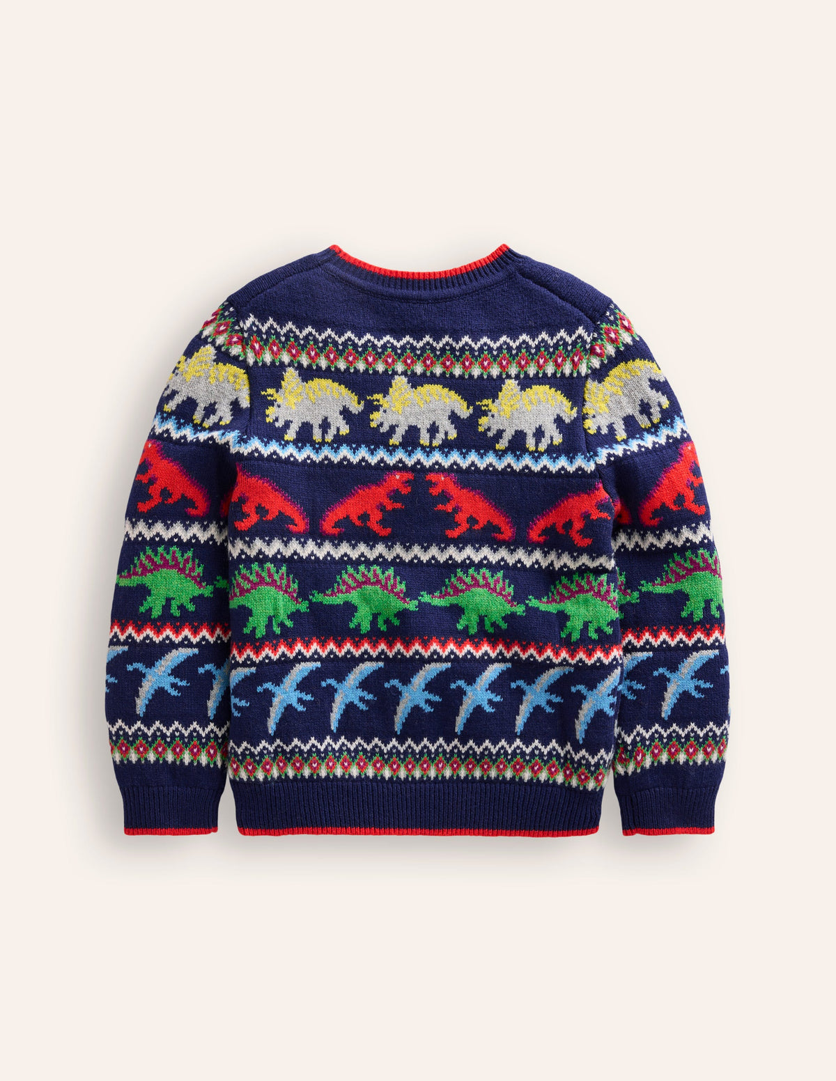 Fair-Isle-Pullover-Aristocratic Blue/ Ivory Stripe - Image 2