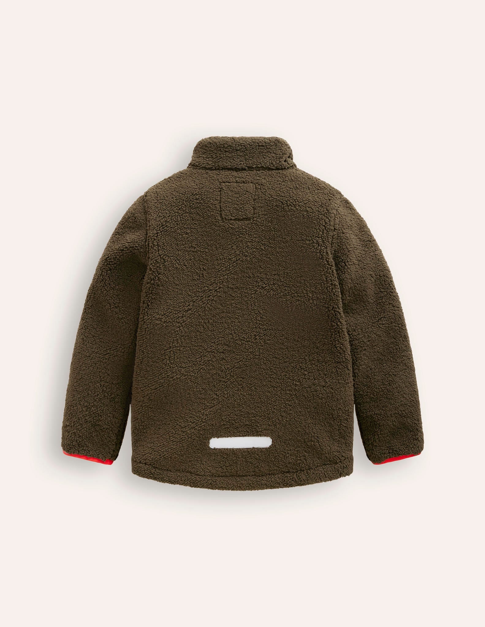 Kuschelige, winddichte Fleecejacke-Blasses Khaki-2