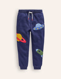 Appliqué Joggers-College Navy