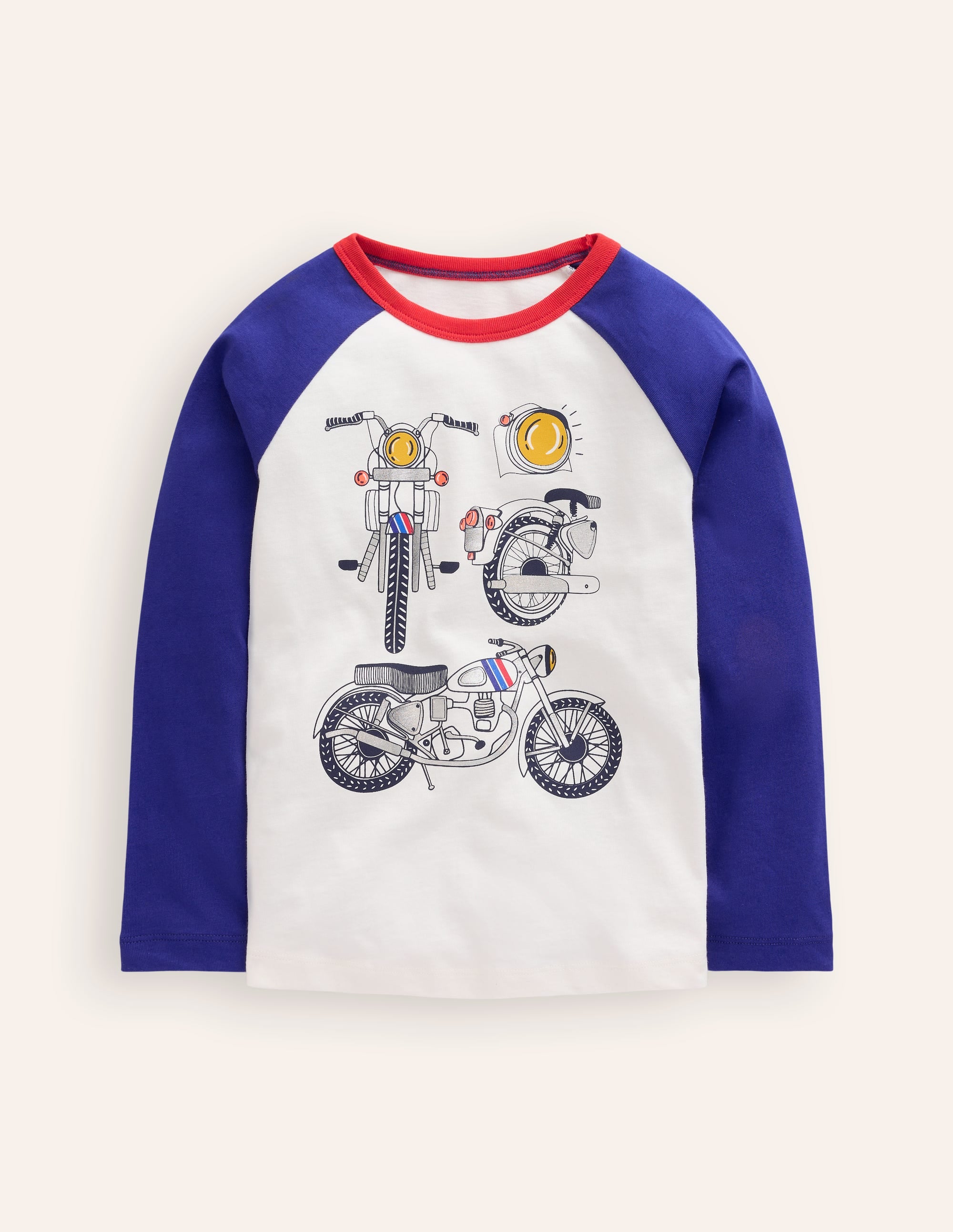 T-Shirt mit Logodruck und Raglanärmeln-Blaureiher Fahrräder - Image 1