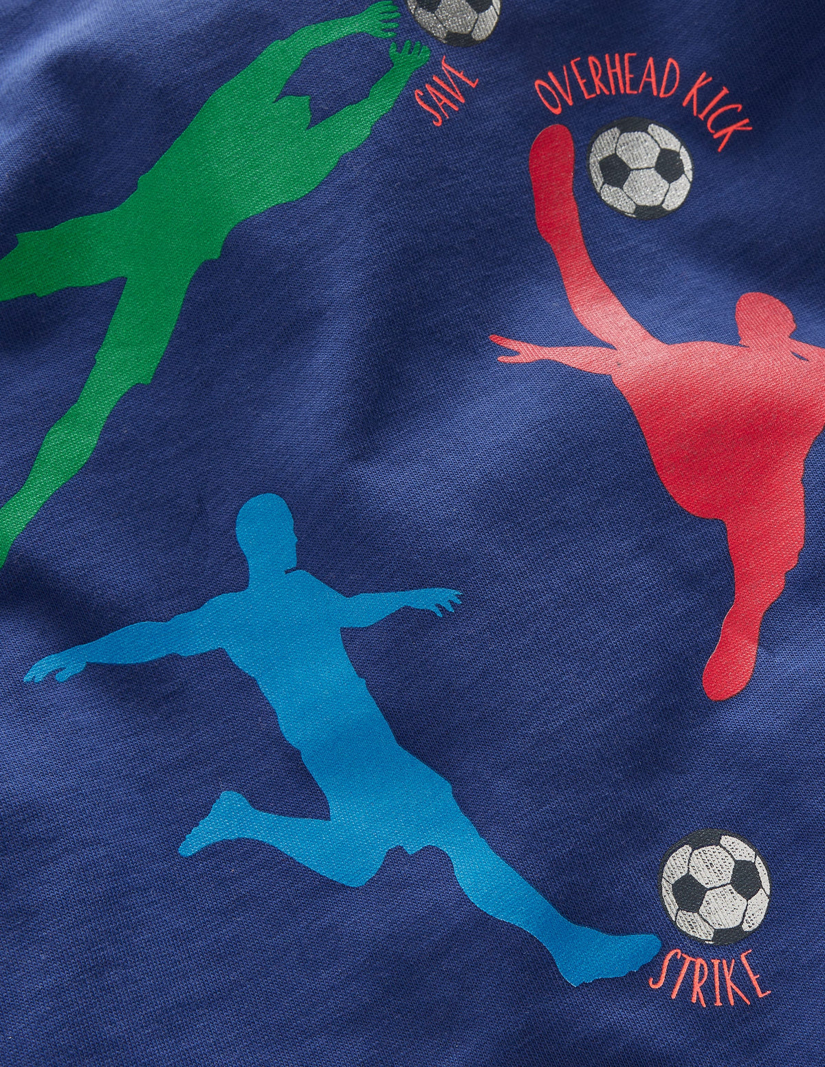 T-shirt manches raglan à logo imprimé-Ballon de foot bleu tribord-3