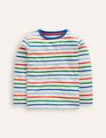 Breton-T-Shirt für den Alltag-Griechisches Blau/Knallrot