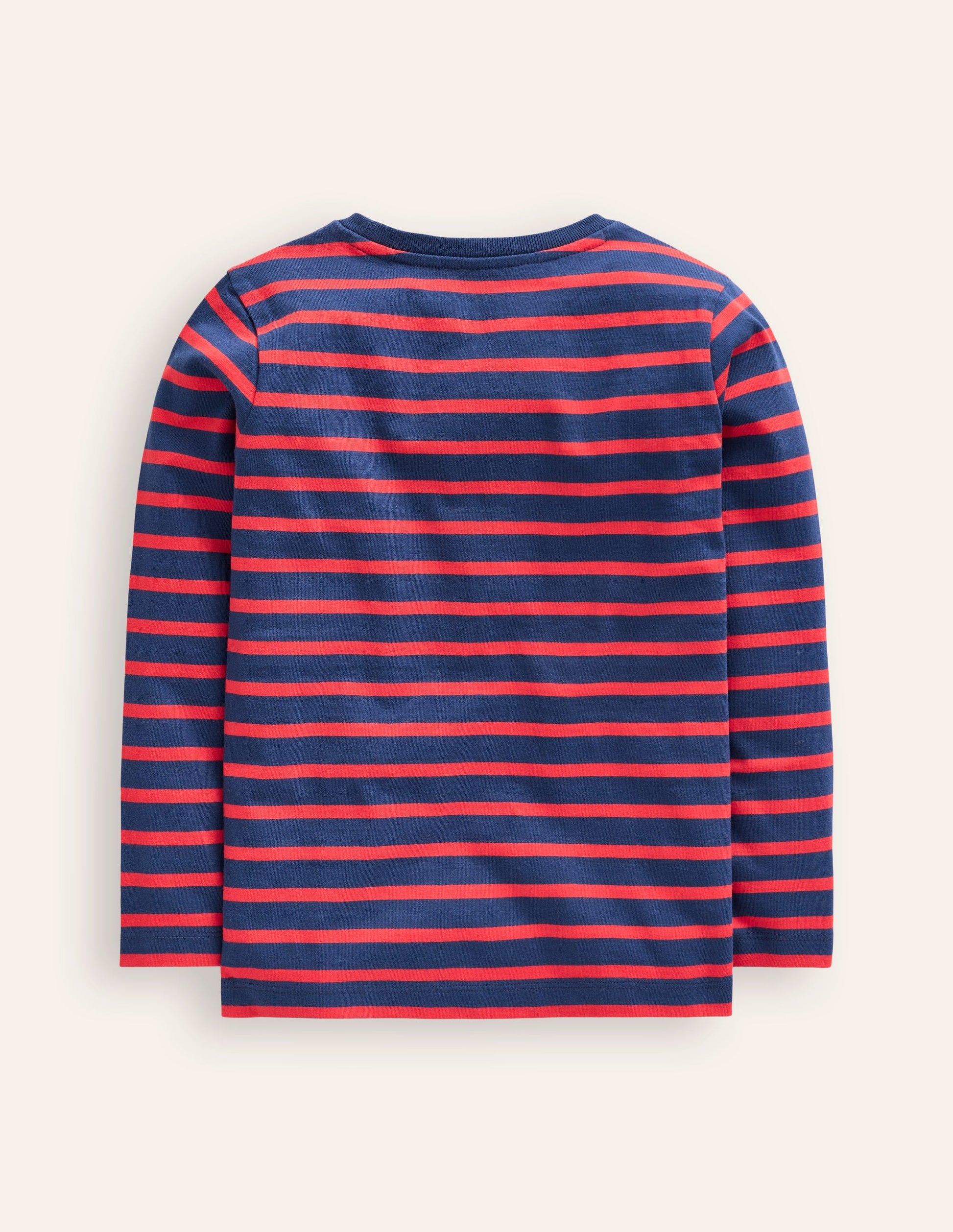Breton-T-Shirt für den Alltag-Steuerbordblau/Erdbeertorte-2