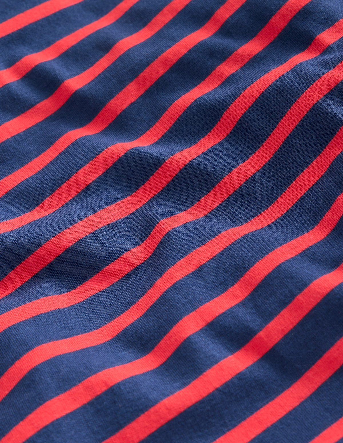 Breton-T-Shirt für den Alltag-Steuerbordblau/Erdbeertorte-3