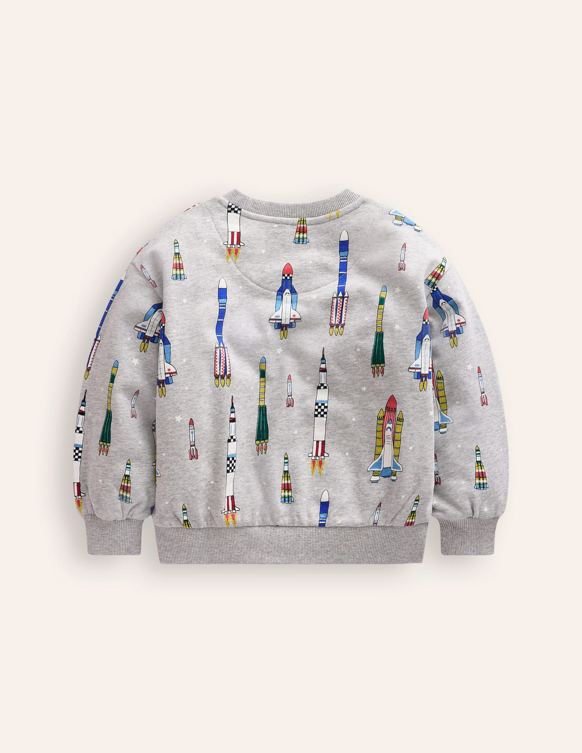 Printed Sweatshirt-Grey Marl Rockets - Image 2