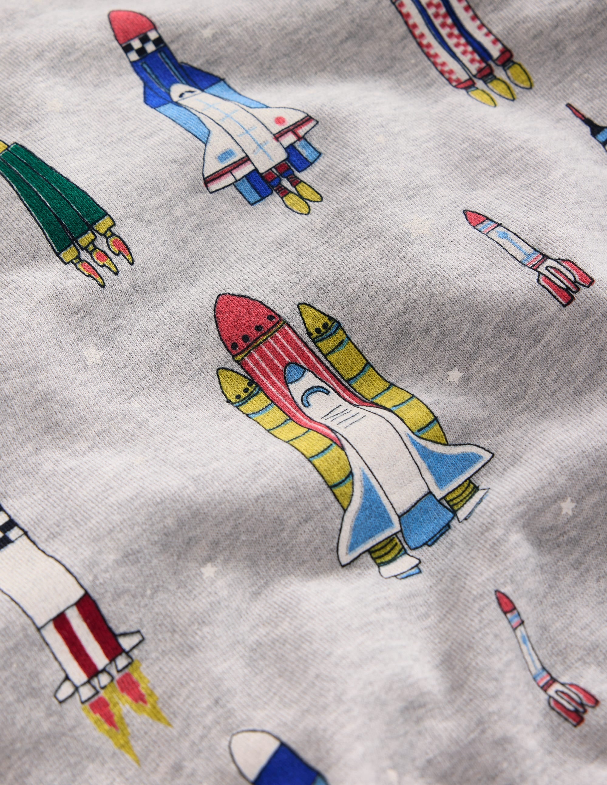 Printed Sweatshirt-Grey Marl Rockets - Image 3