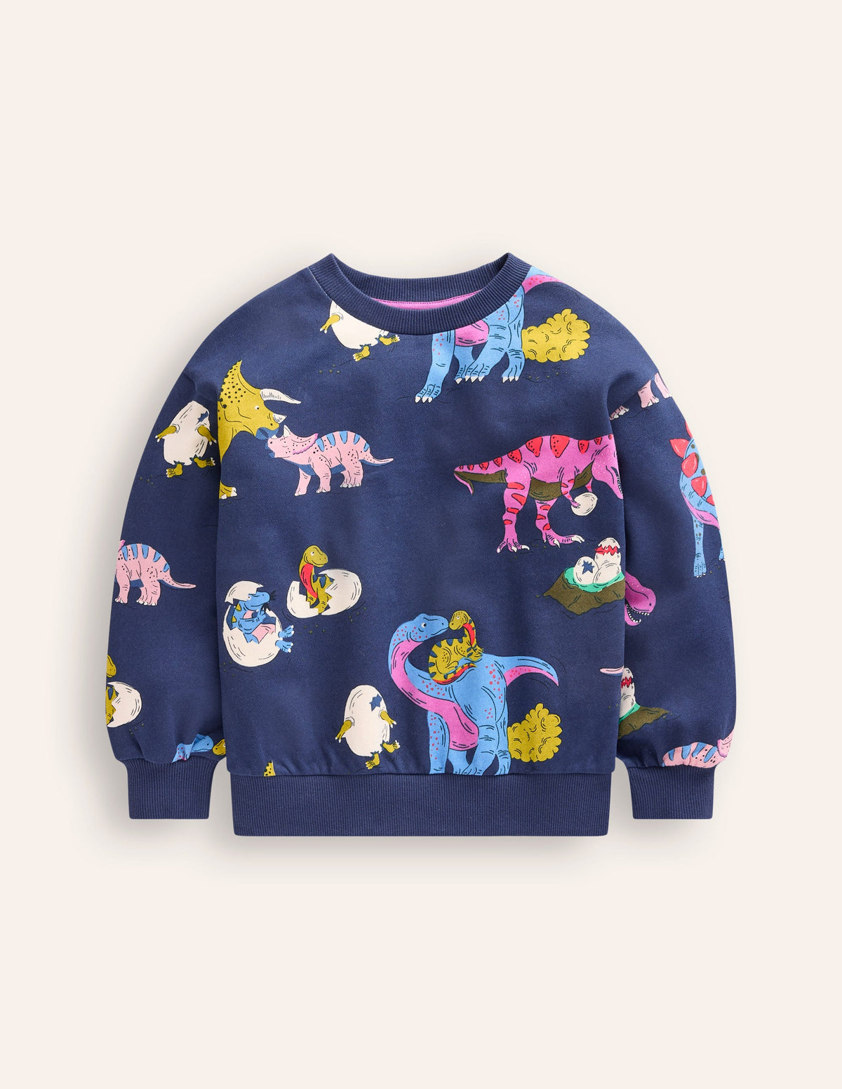 Bedrucktes Sweatshirt-Bunt Dino-Familie - Image 5