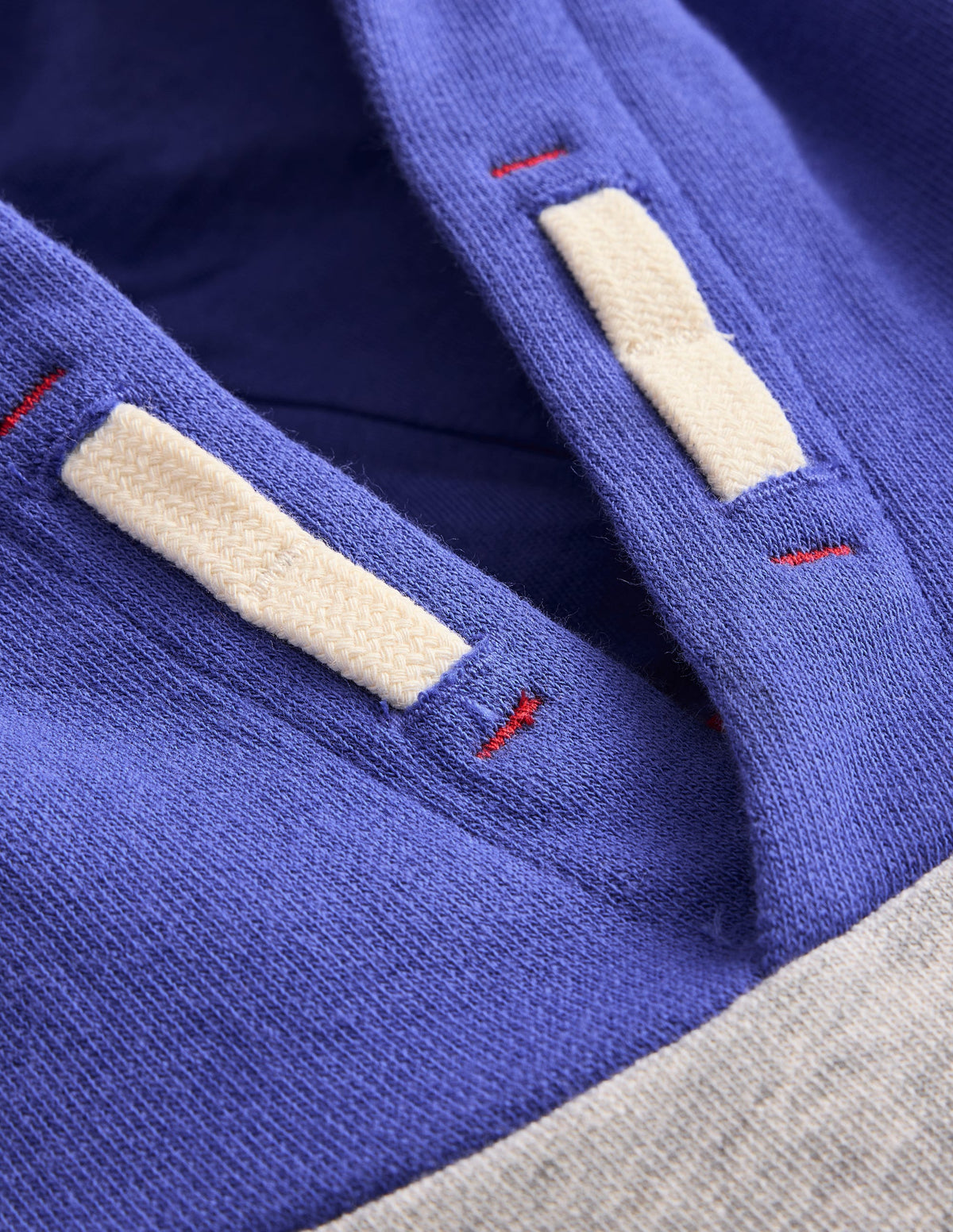 Colour Block Hoodie-Grey Marl - Image 3