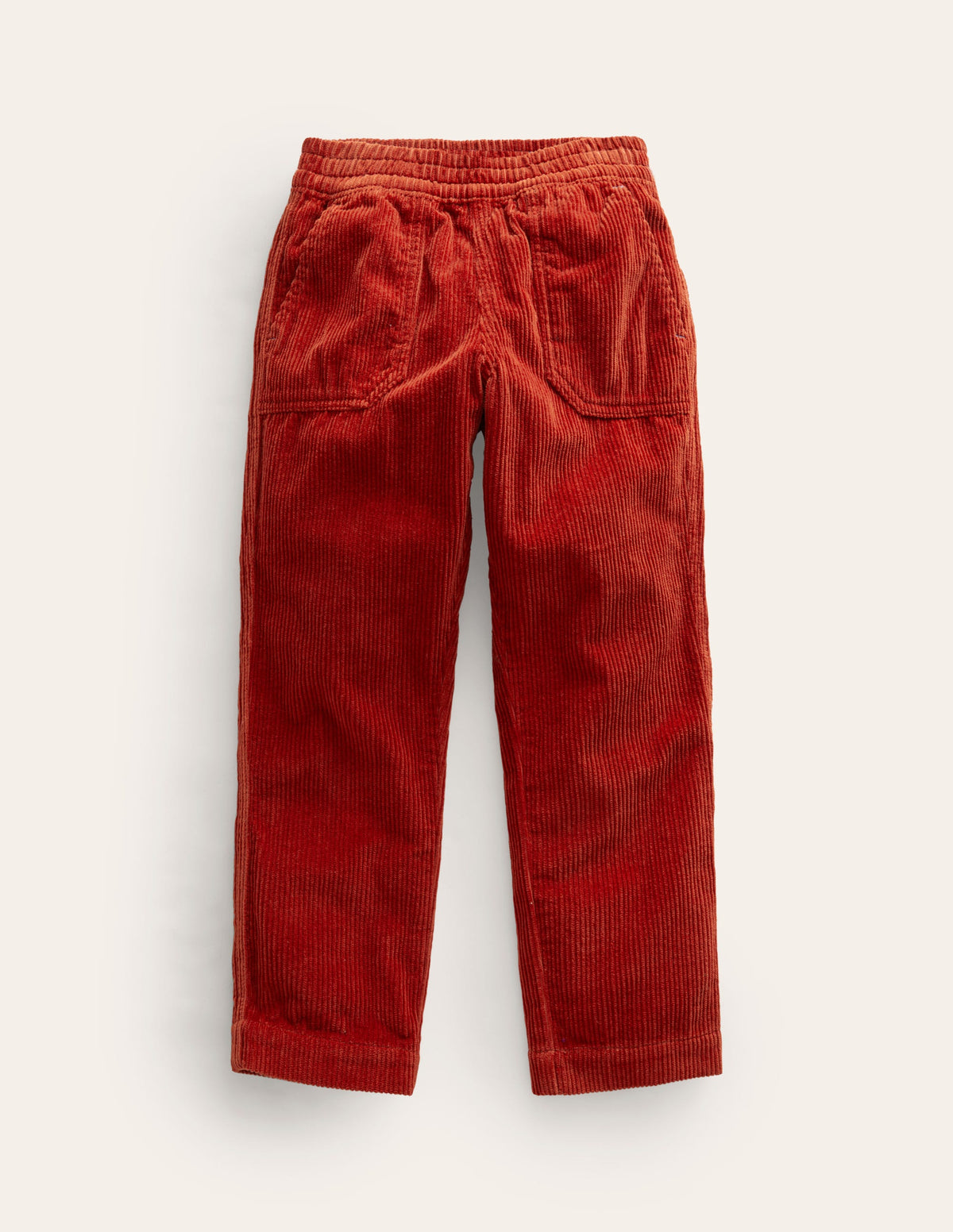 Pantalon à enfiler en velours côtelé-Châtaigne grillée - Image 1