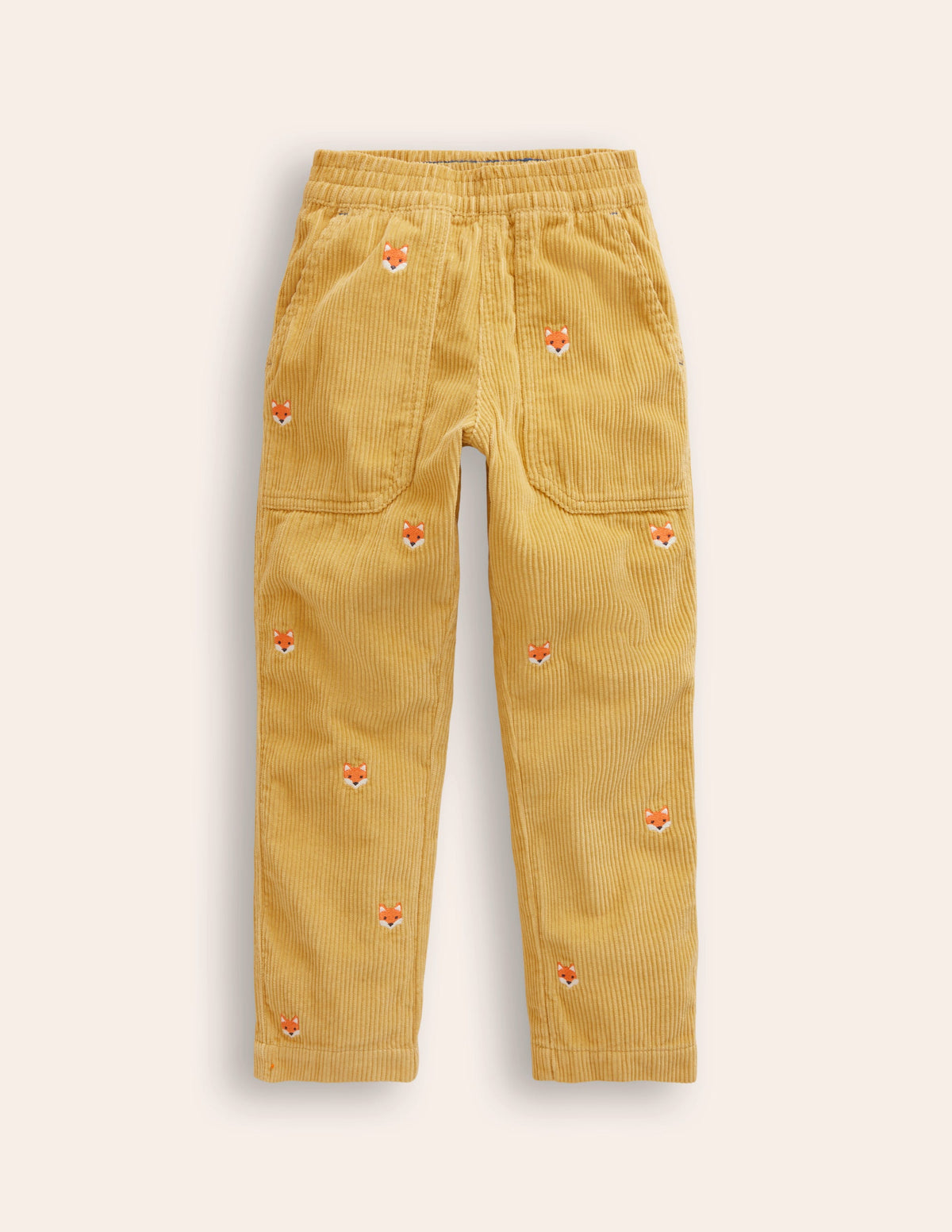 Pantalon à enfiler en velours côtelé-Renards jaune rayon de miel - Image 1