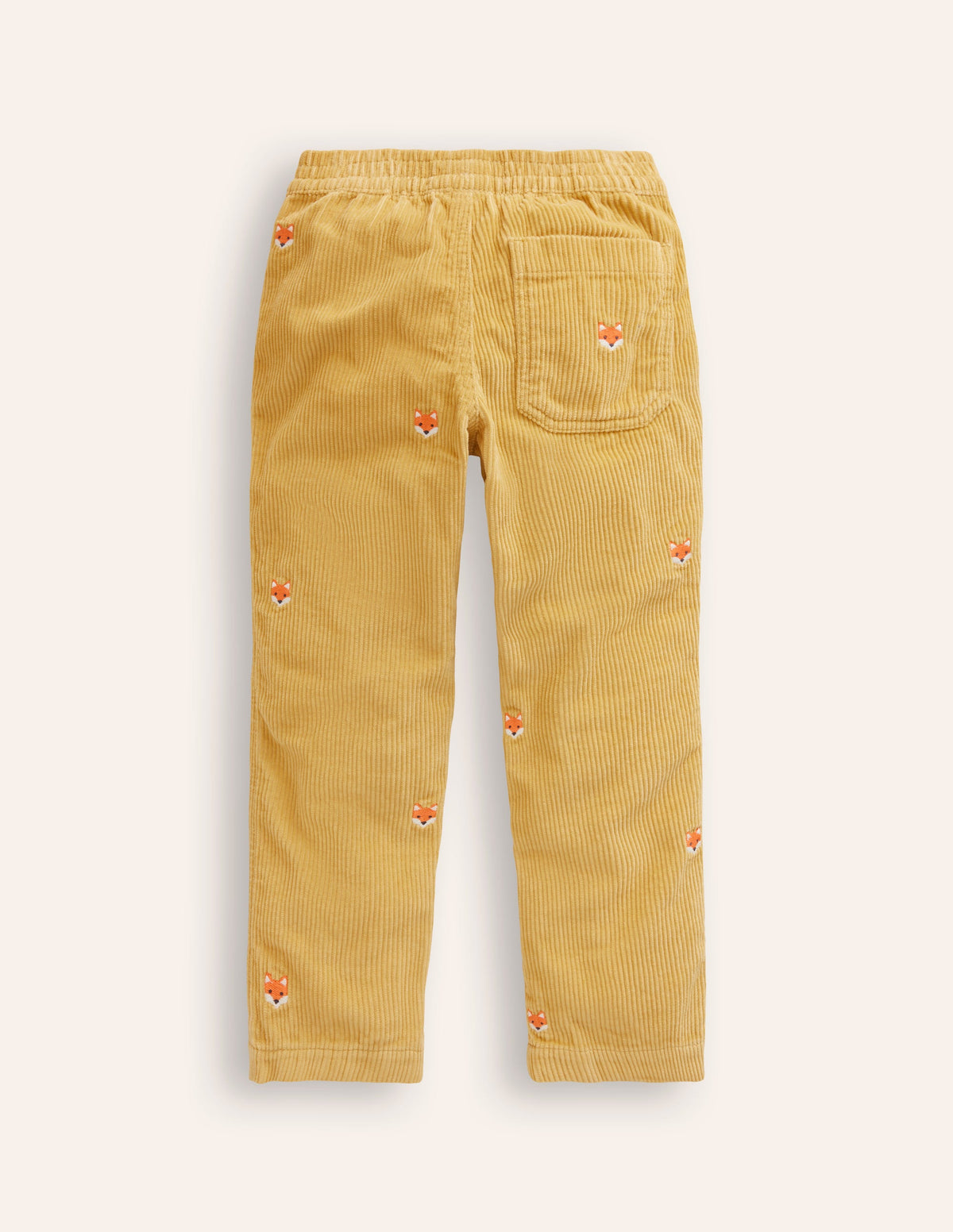 Pantalon à enfiler en velours côtelé-Renards jaune rayon de miel-2