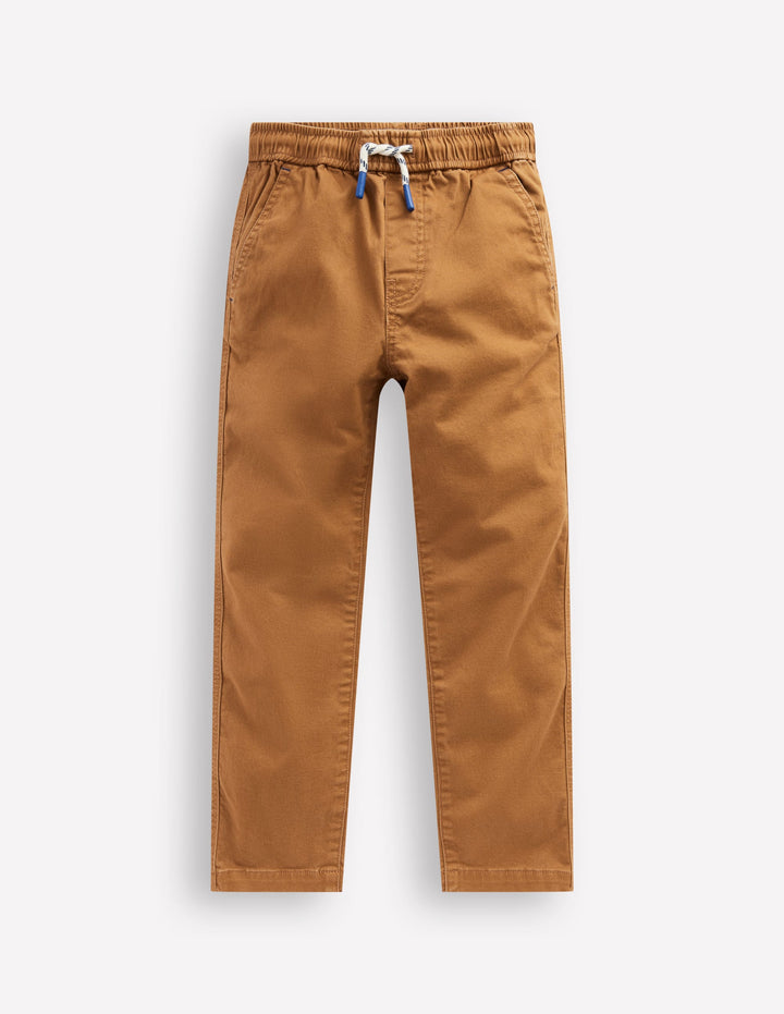 Schmal geschnittene Hose zum Hineinschlüpfen-Karamellbonbonbraun
