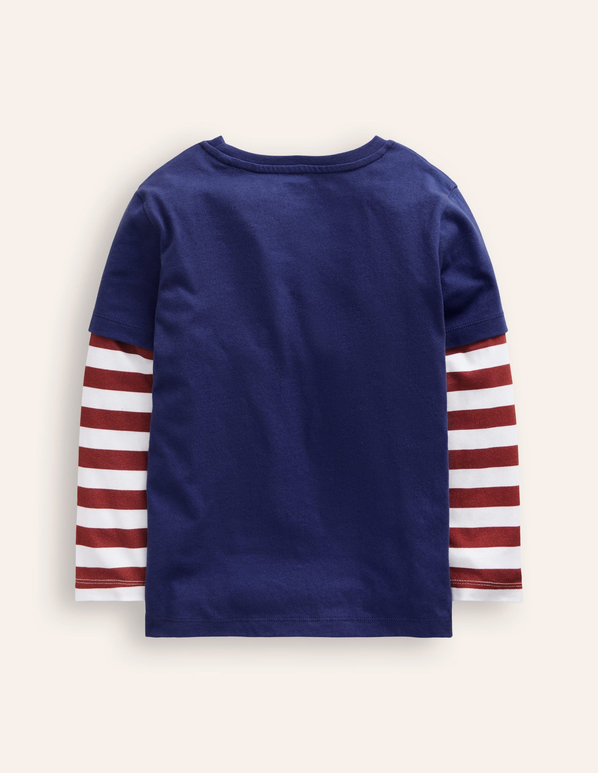 T-Shirt mit Applikation im Lagenlook-Steuerbordblau Biber-2