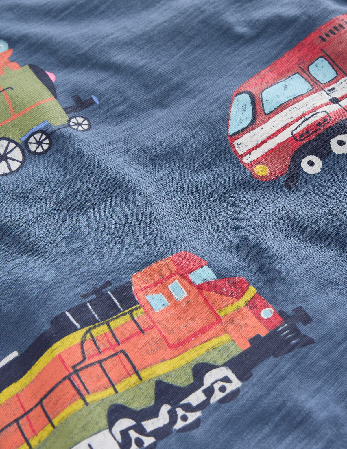 Printed Logo T-Shirt-Robot Blue Trains - Image 3