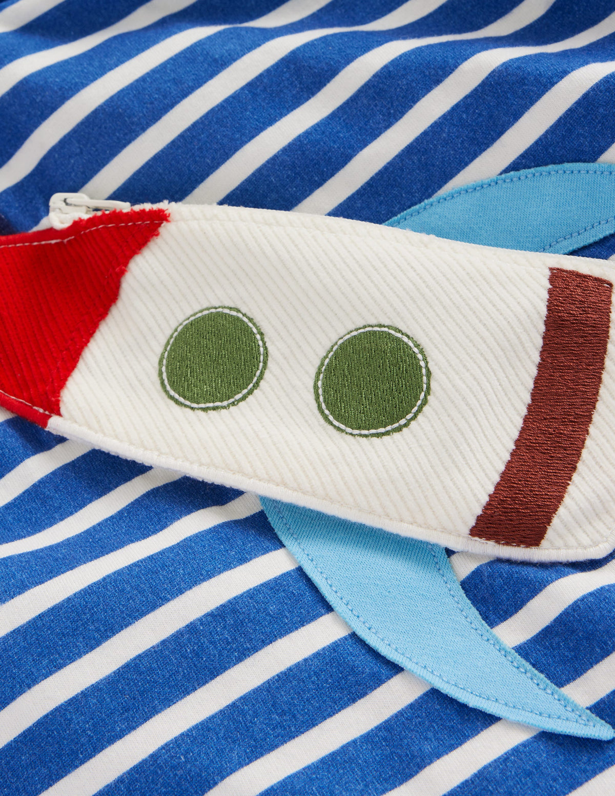Novelty Bag T-shirt-Delft and Ivory Stripe-3