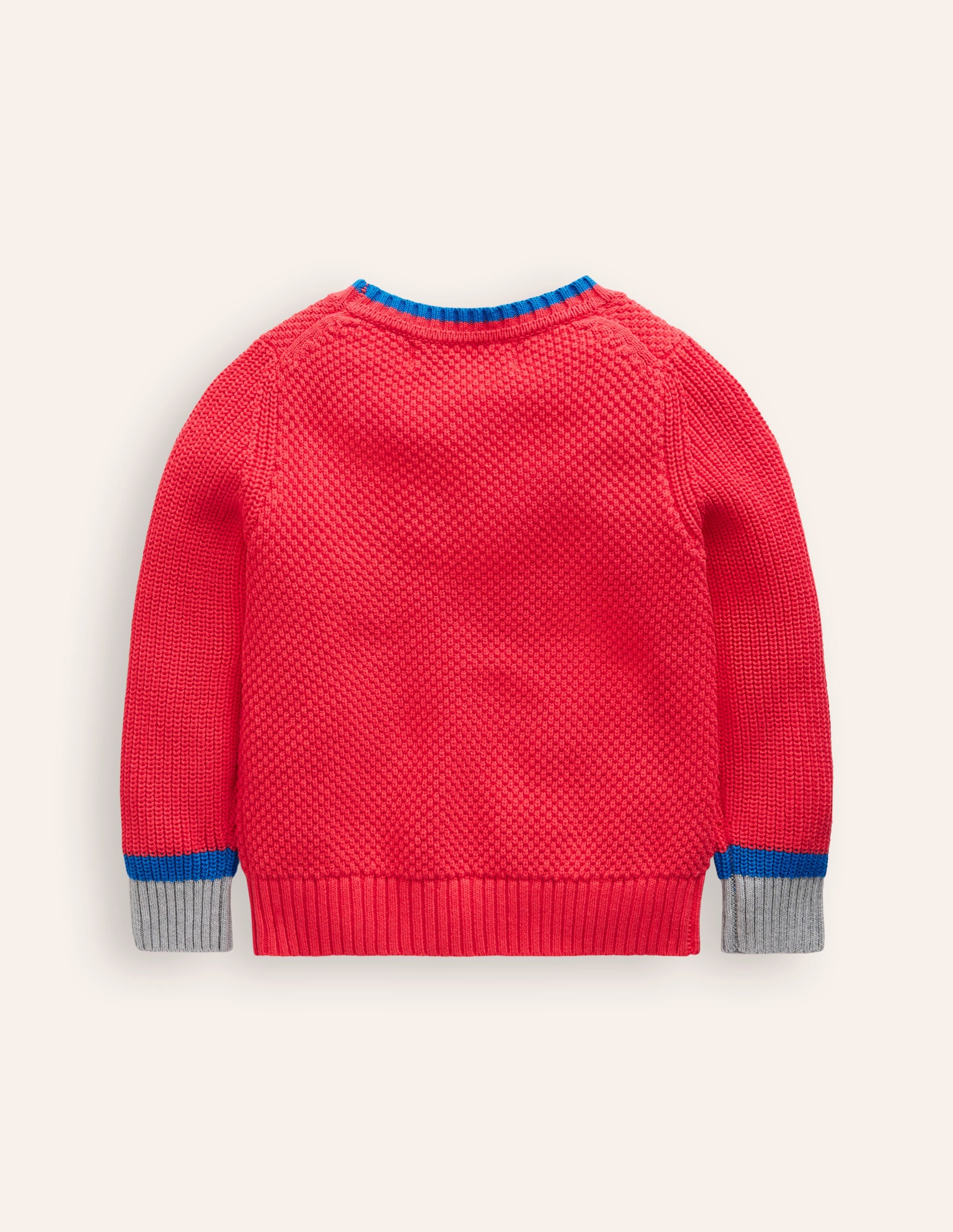 Chunky Cotton Jumper-Jam Red - Image 2