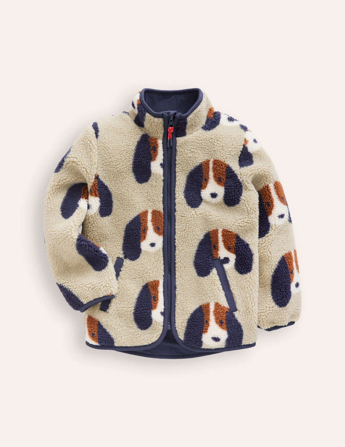 Kuschelige Teddyfell-Jacke-Haferbeige Welpen-6