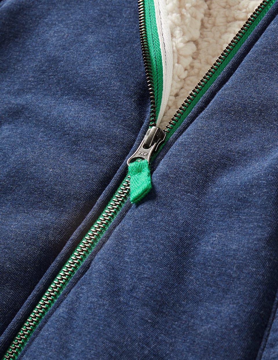 Kapuzenpullover mit Zottelfutter-Schuluniform-Marineblau Meliert - Image 3