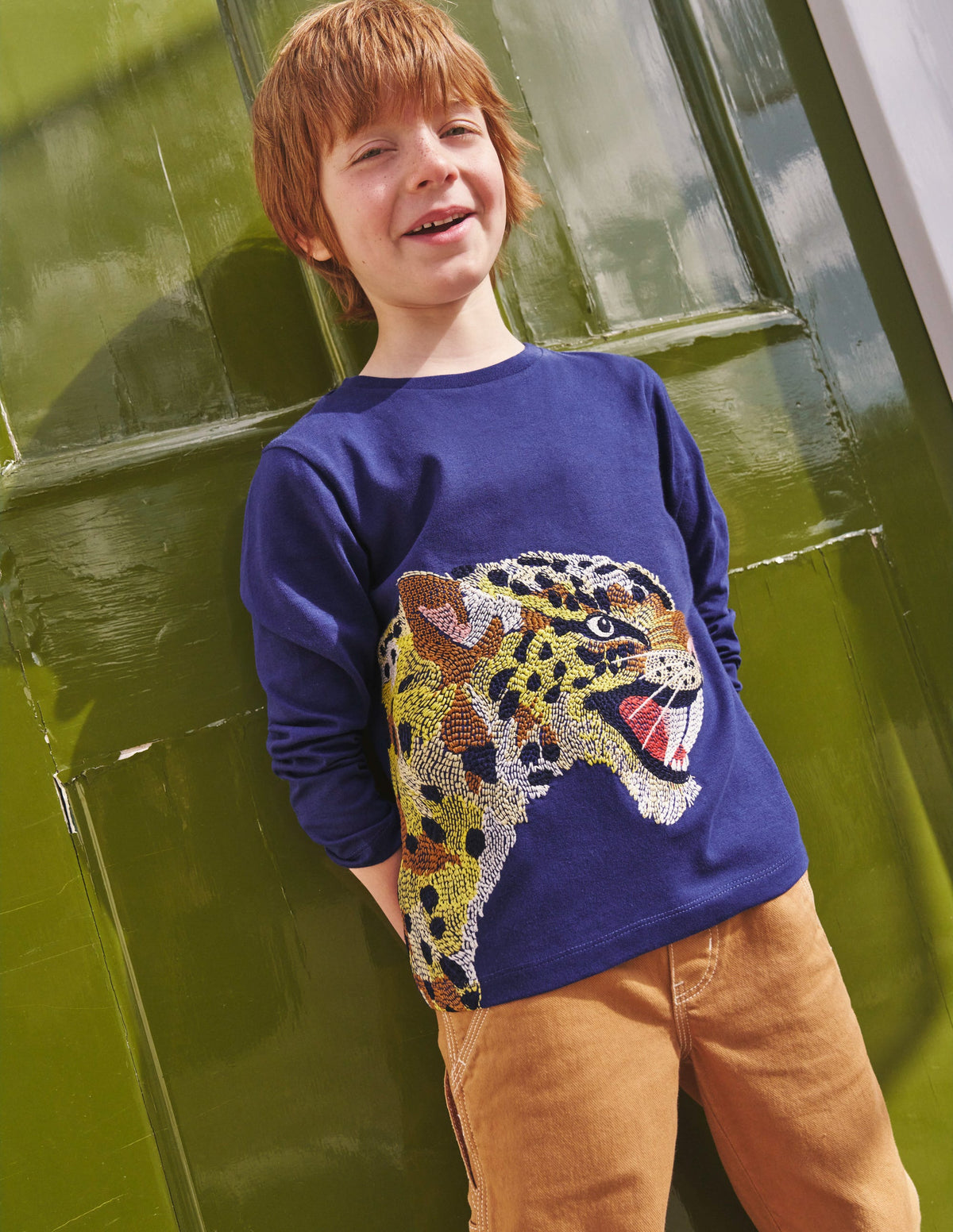 T-Shirt mit Superstitch-Design-Blauhäher Säbelzahntiger - Image 4
