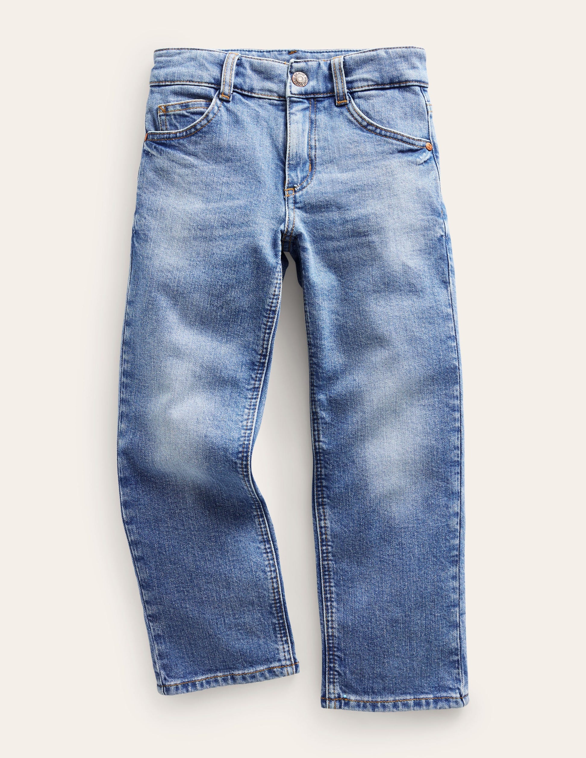 Jeans mit geradem Bein für jeden Tag-Denim in mittlerer Waschung-1