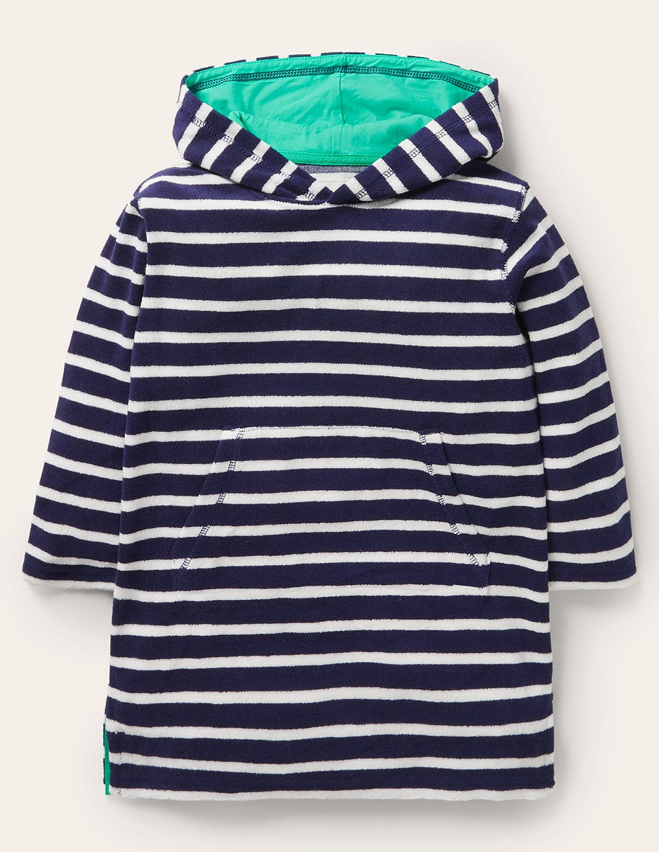 Poncho en éponge-Bleu marine universitaire/blanc-1