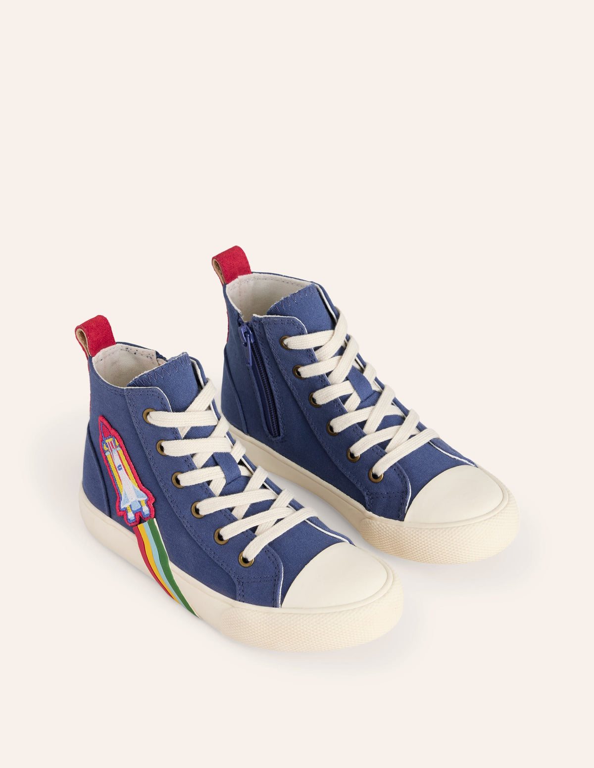 Hochgeschnittene Canvas-Sneaker-Steuerbordblau Rakete - Image 2