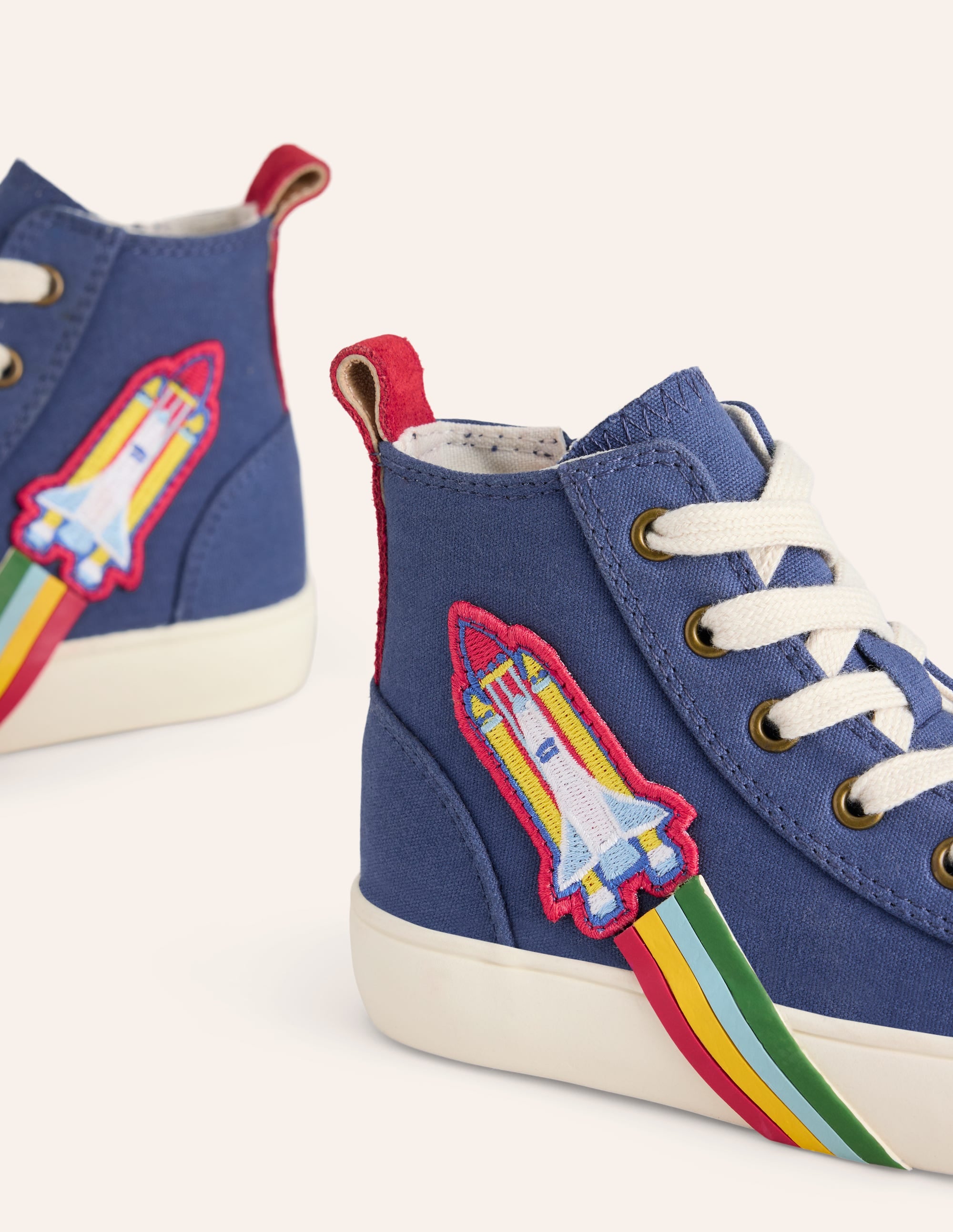 Hochgeschnittene Canvas-Sneaker-Steuerbordblau Rakete - Image 3