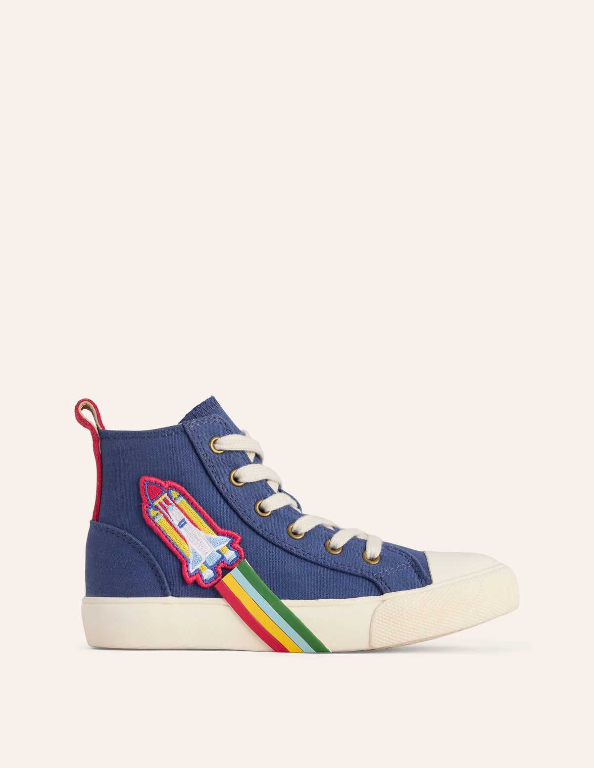 Hochgeschnittene Canvas-Sneaker-Steuerbordblau Rakete - Image 1