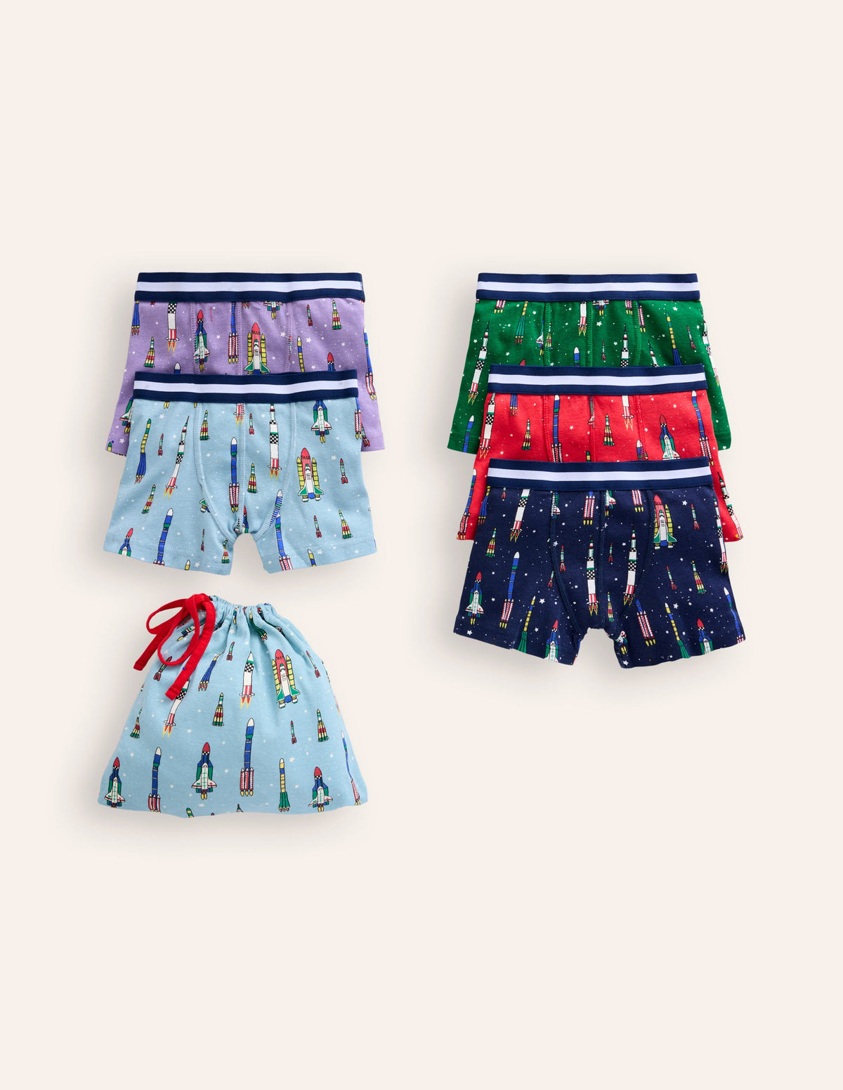 Boxershorts im 5er-Pack-Bunt Raketen-1