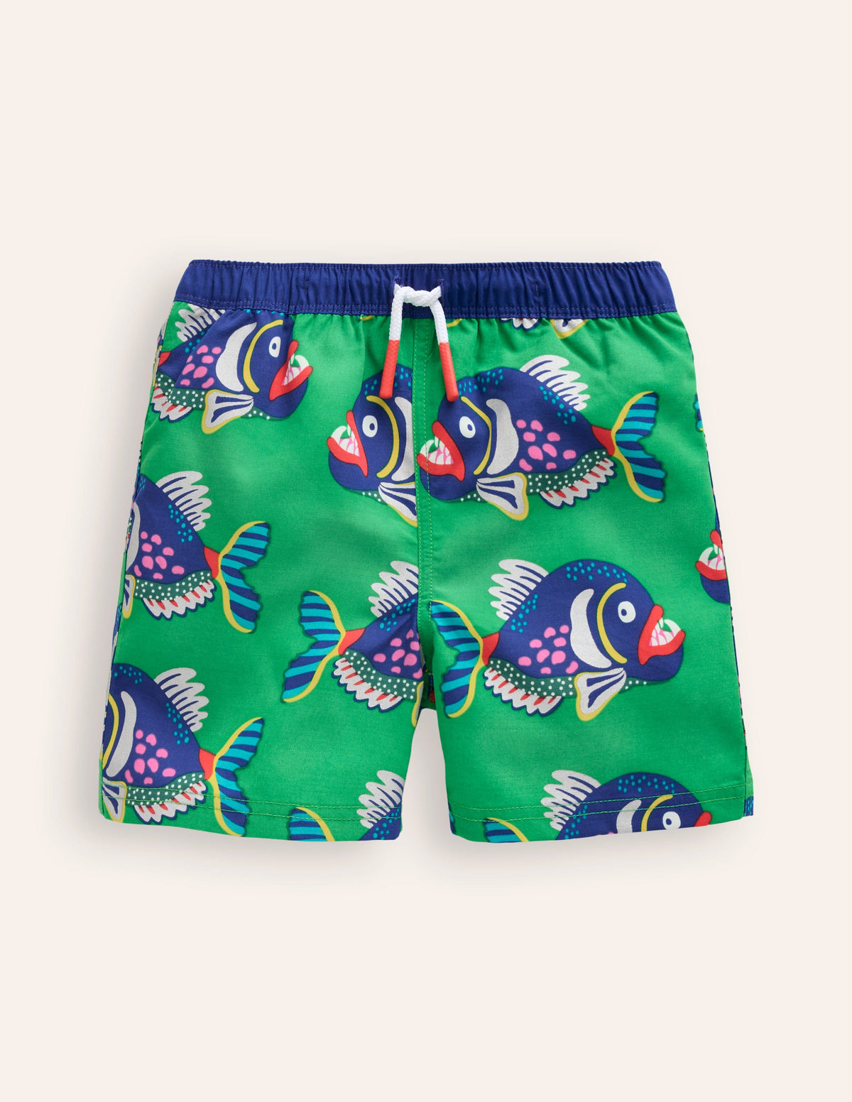 Short de bain-Piranhas vert printemps-1