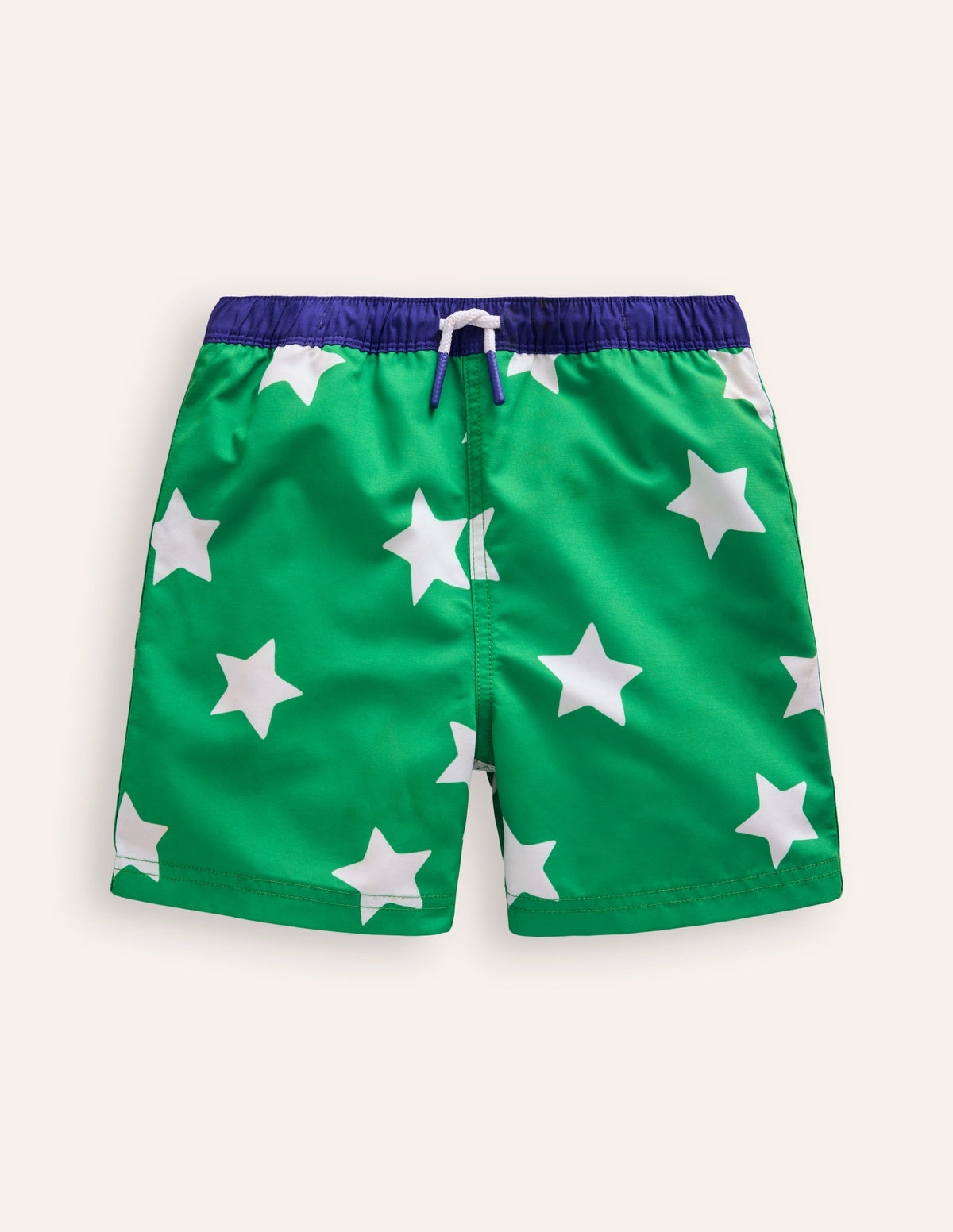 Badeshorts-Blassgrün Sterne-1