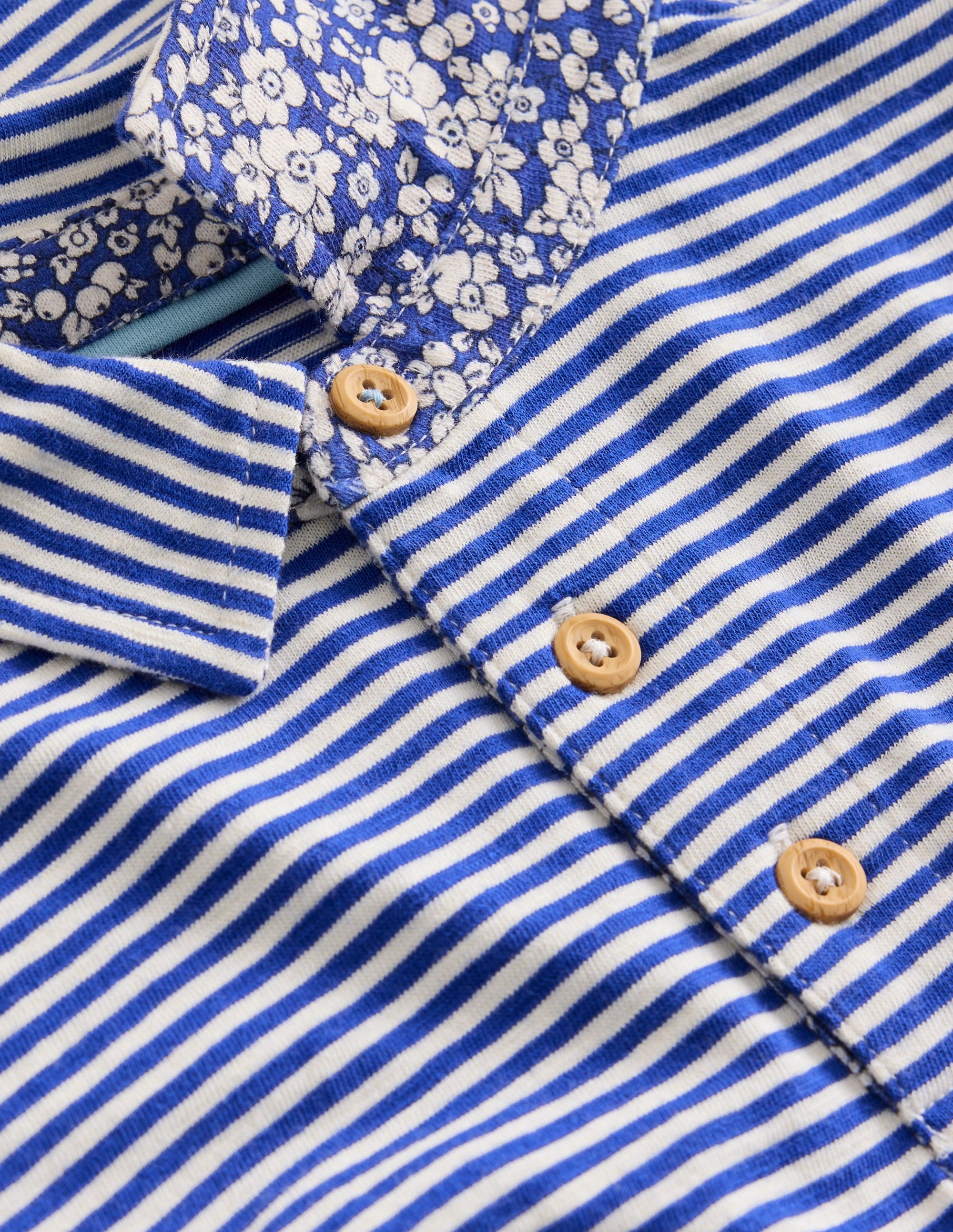 Polo flammé-Bleu saphir/gousse de vanille - Image 3