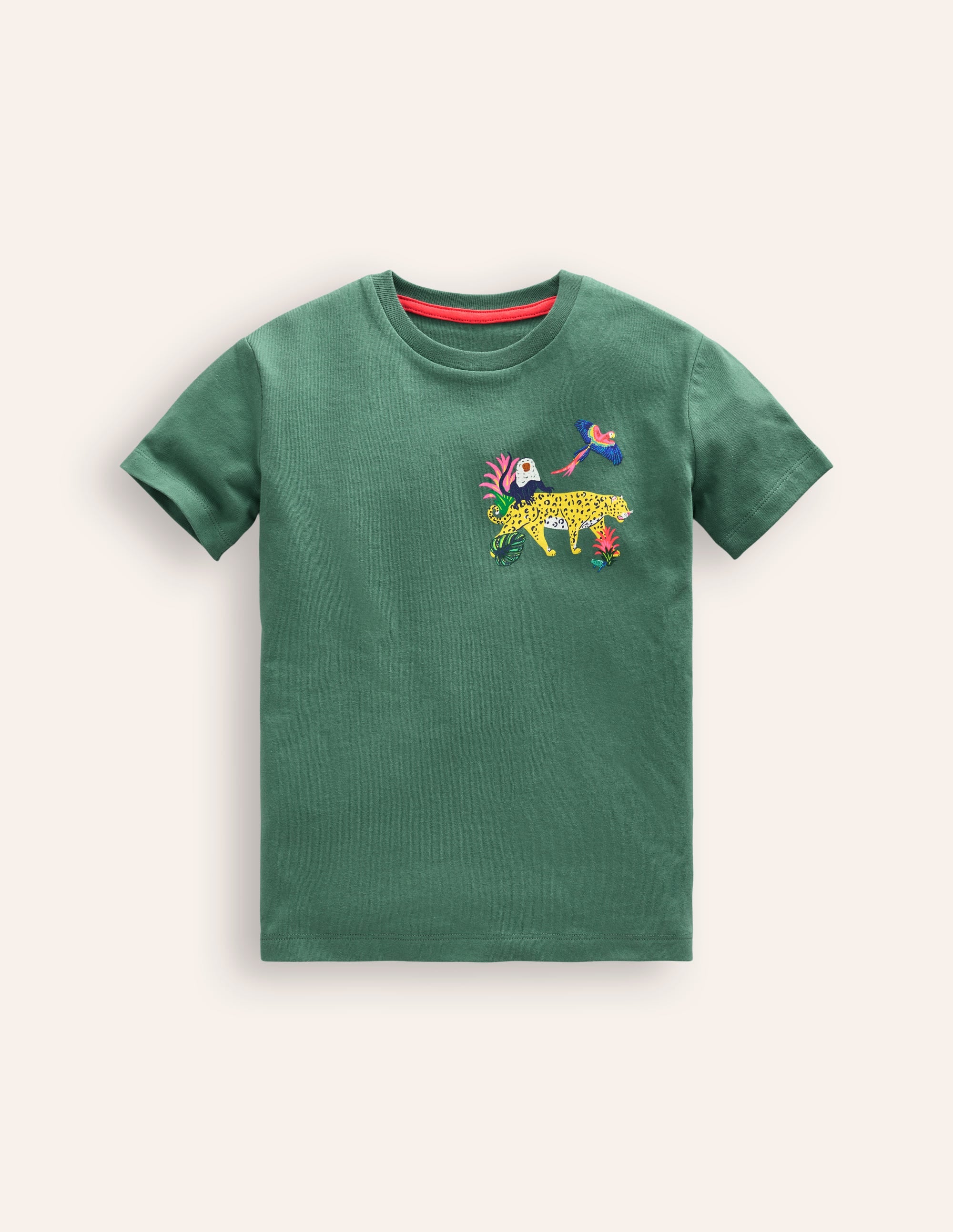 Front & Back Printed T-shirt-Spruce Green Amazon - Image 1