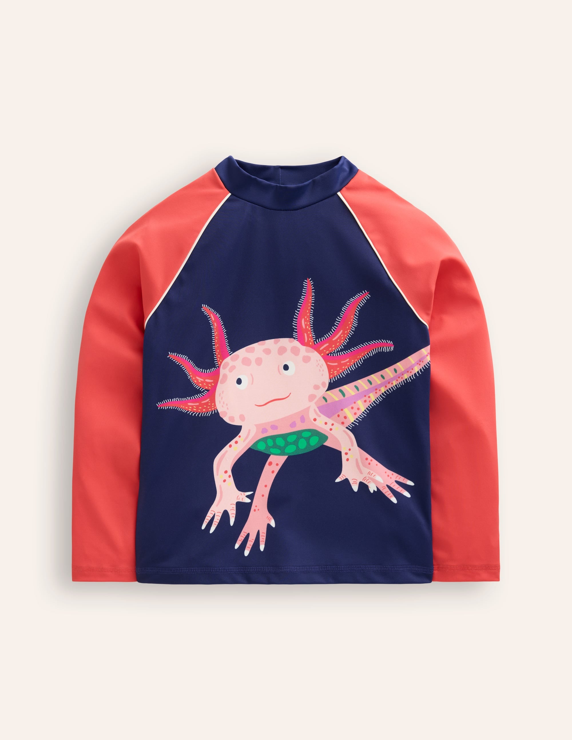 Rash Top mit Logo-Saphirblau / Marmeladenrot Axolotl - Image 1