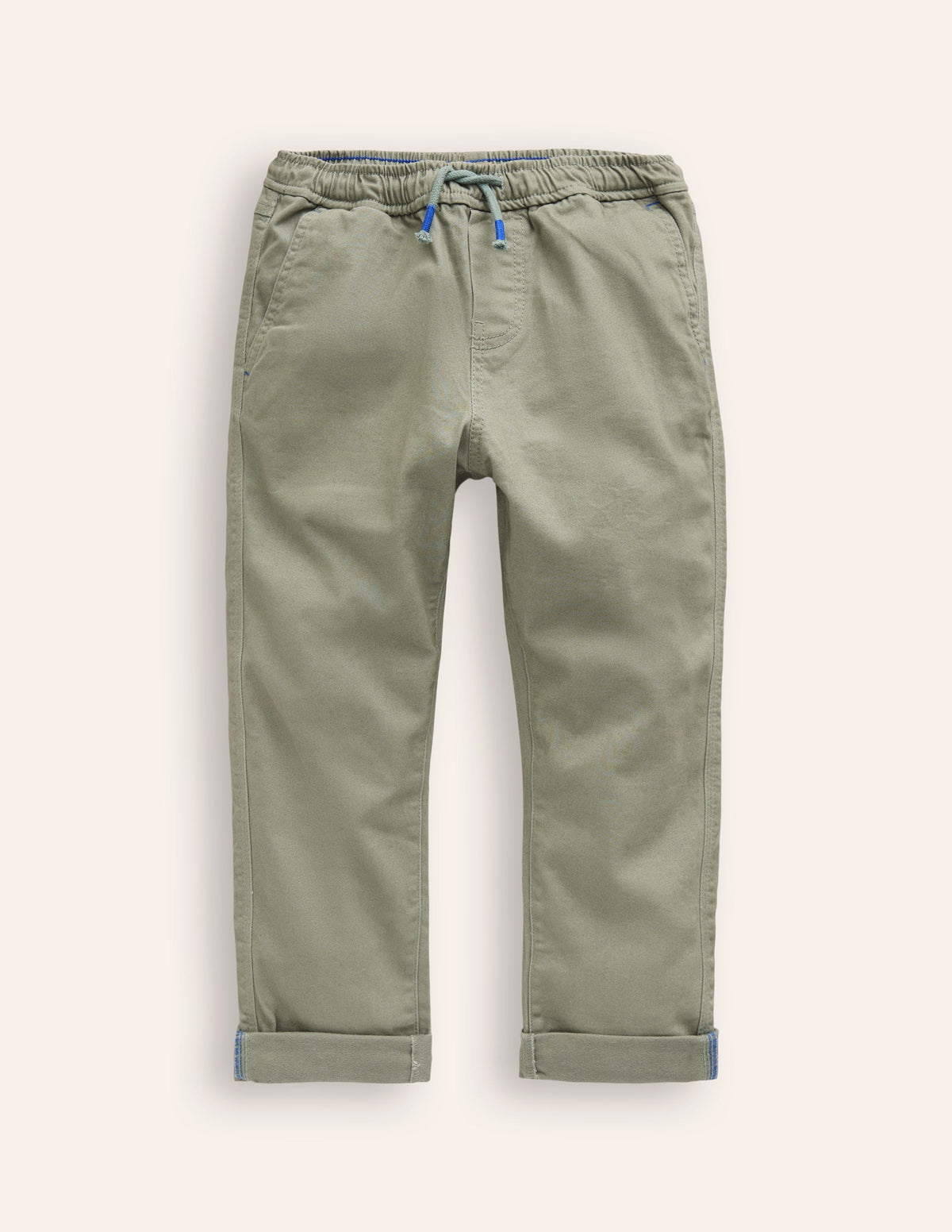 Pantalon slim et décontracté à enfiler-Vert poterie-1