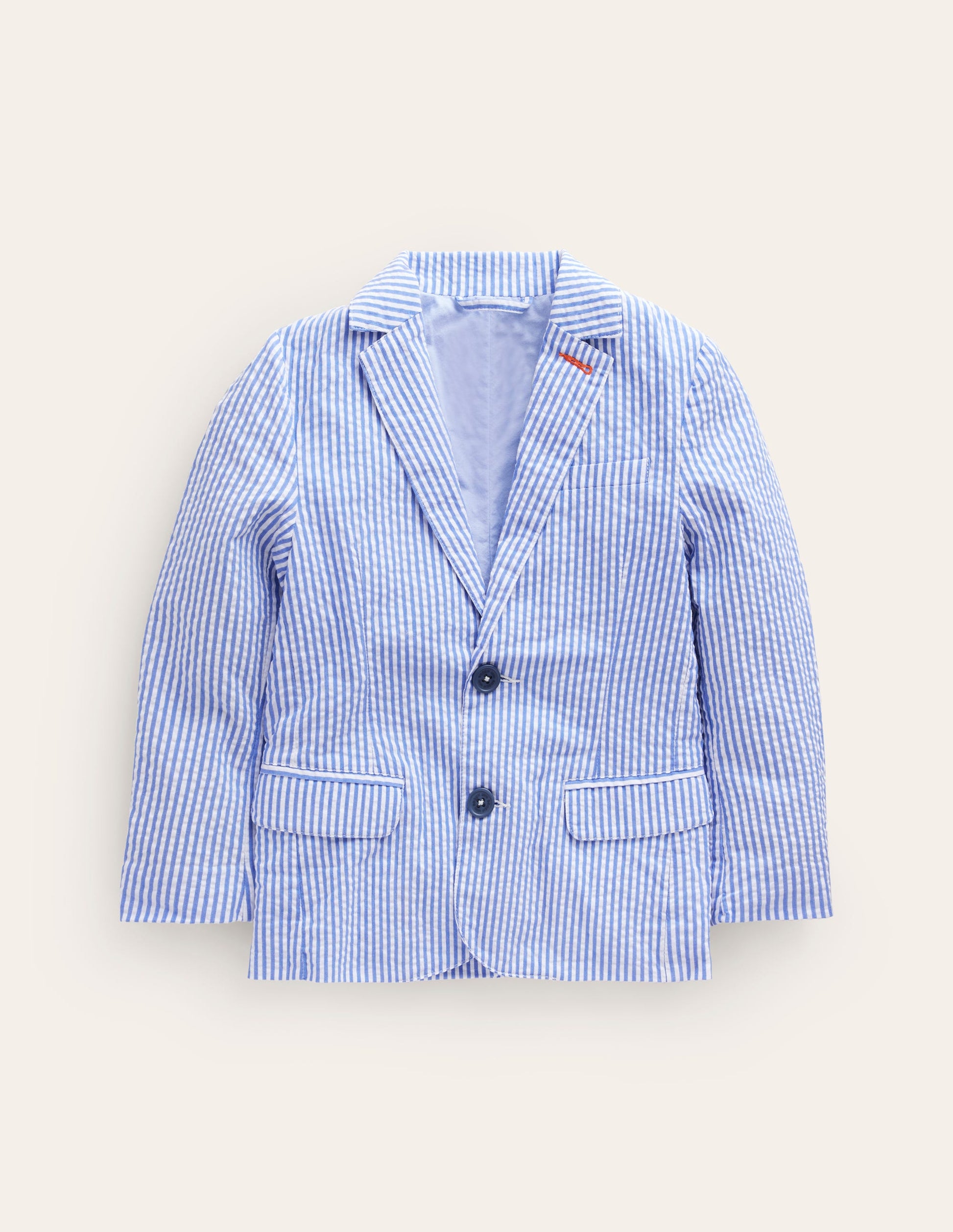 Seersucker-Blazer-Blau/Weiß, Seersucker-1