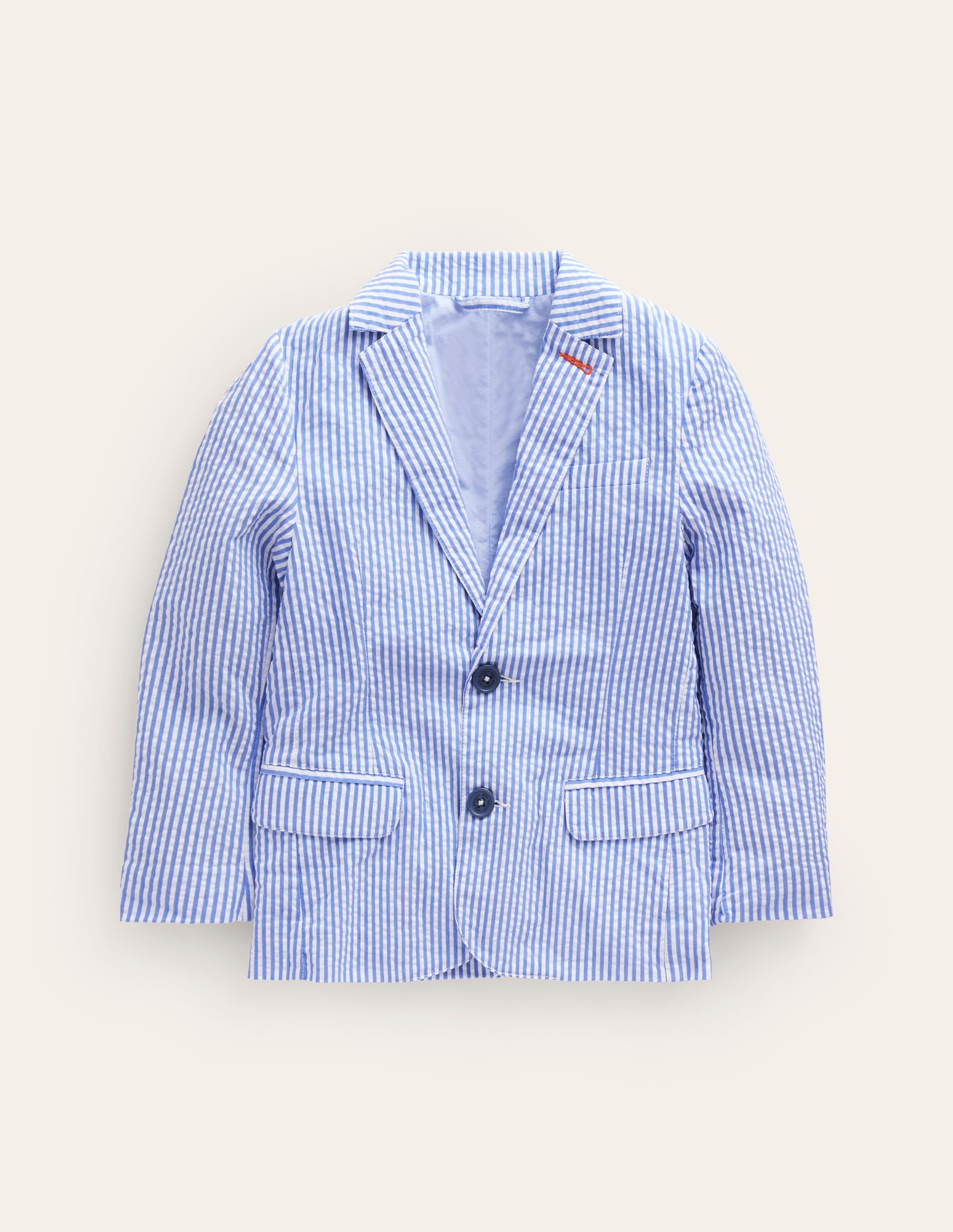 Seersucker-Blazer-Blau/Weiß, Seersucker - Image 1