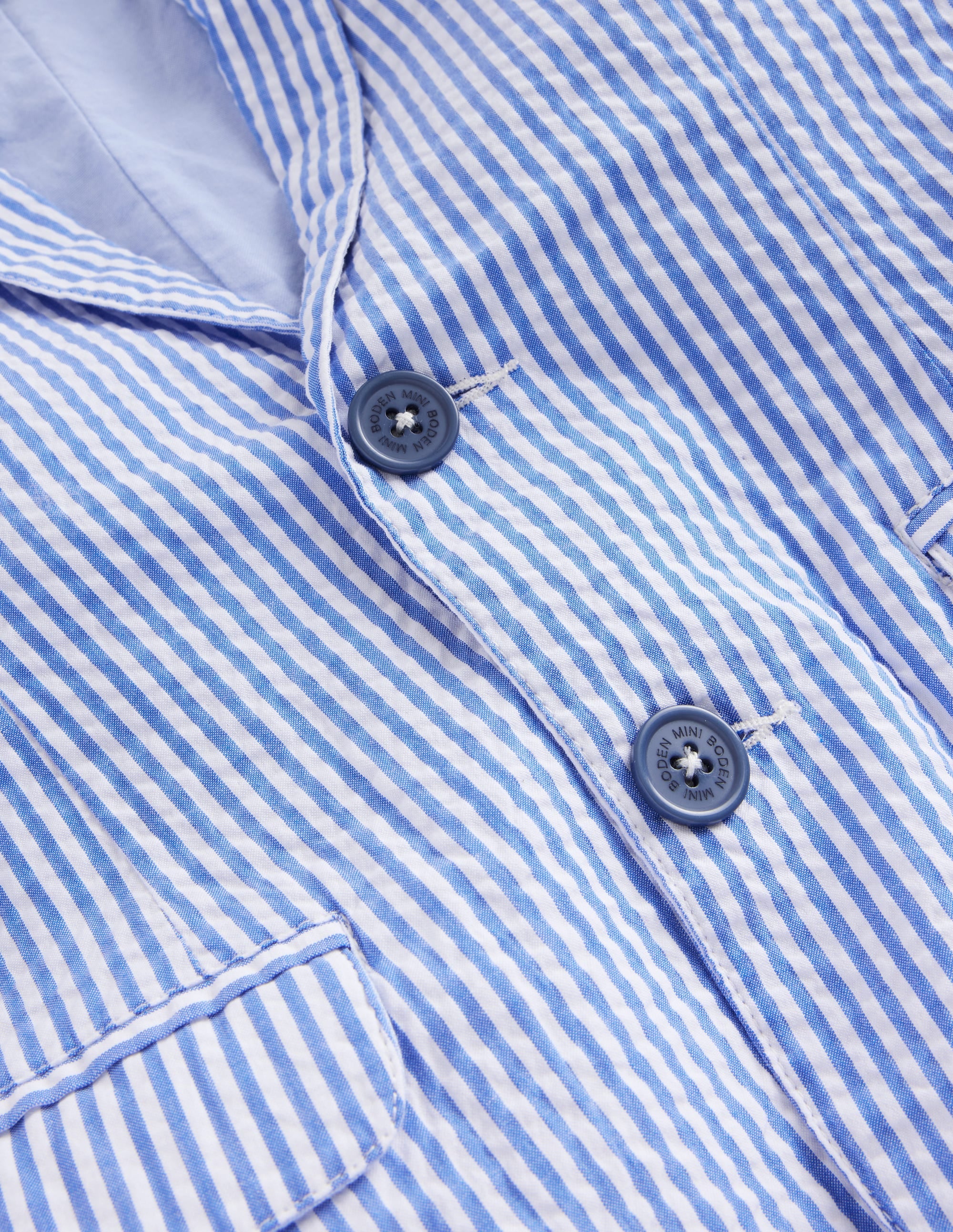 Seersucker-Blazer-Blau/Weiß, Seersucker - Image 3