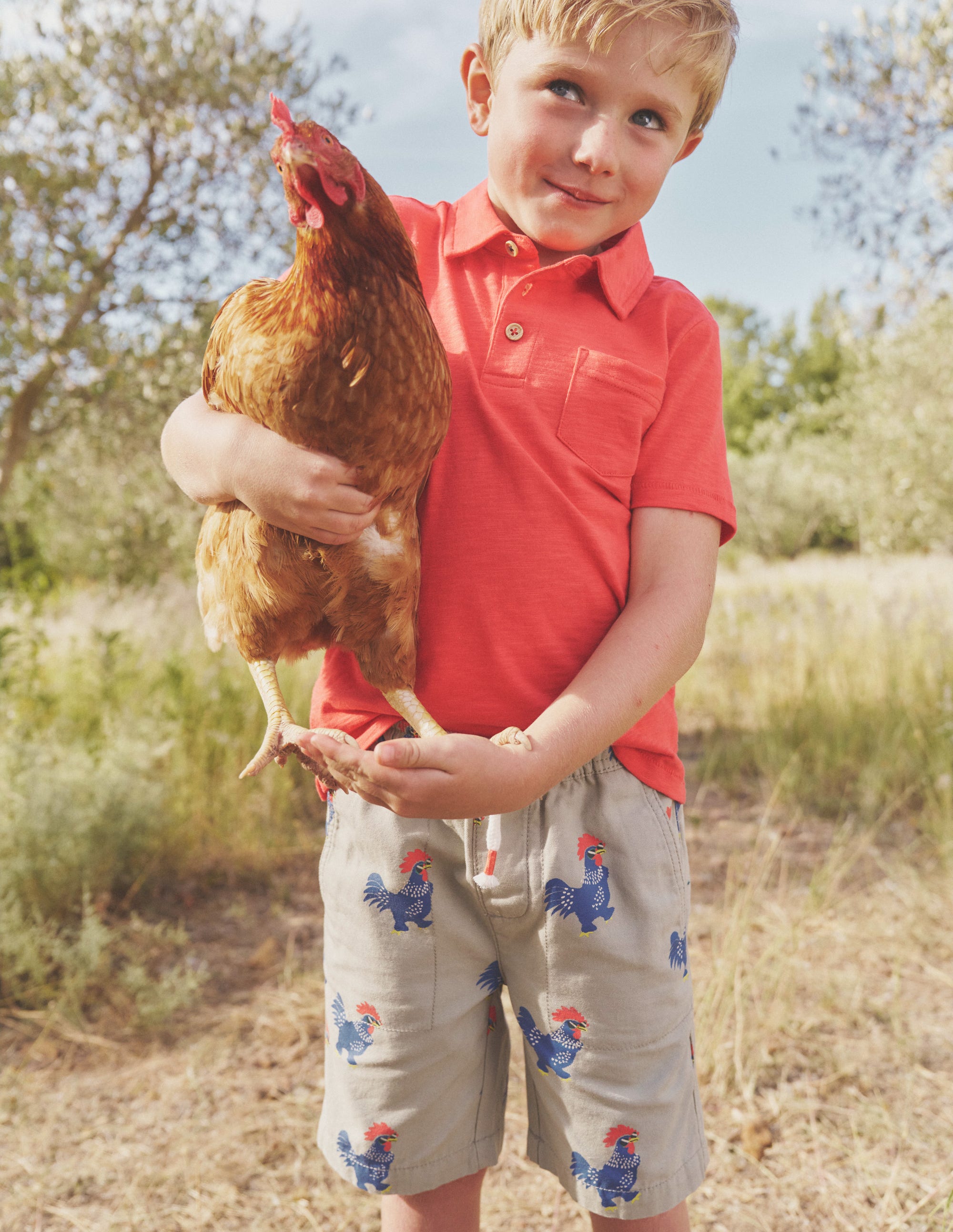Short à enfiler avec cordon de serrage-Poulet vert poterie - Image 4